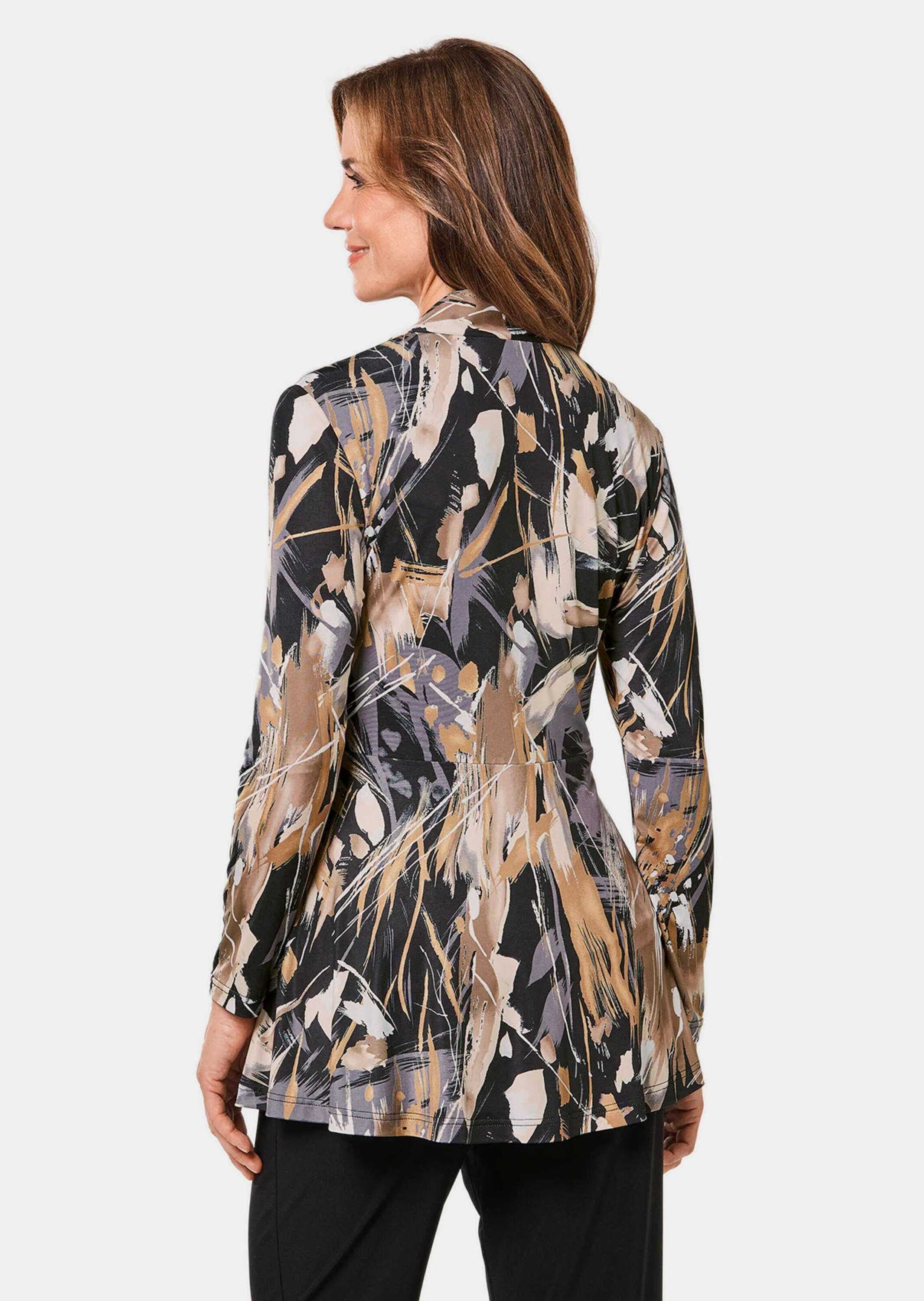 GOLDNER Sommerjacke »Longjacke Stretchbequeme Slinky-Longjacke mit aufregendem Druck«