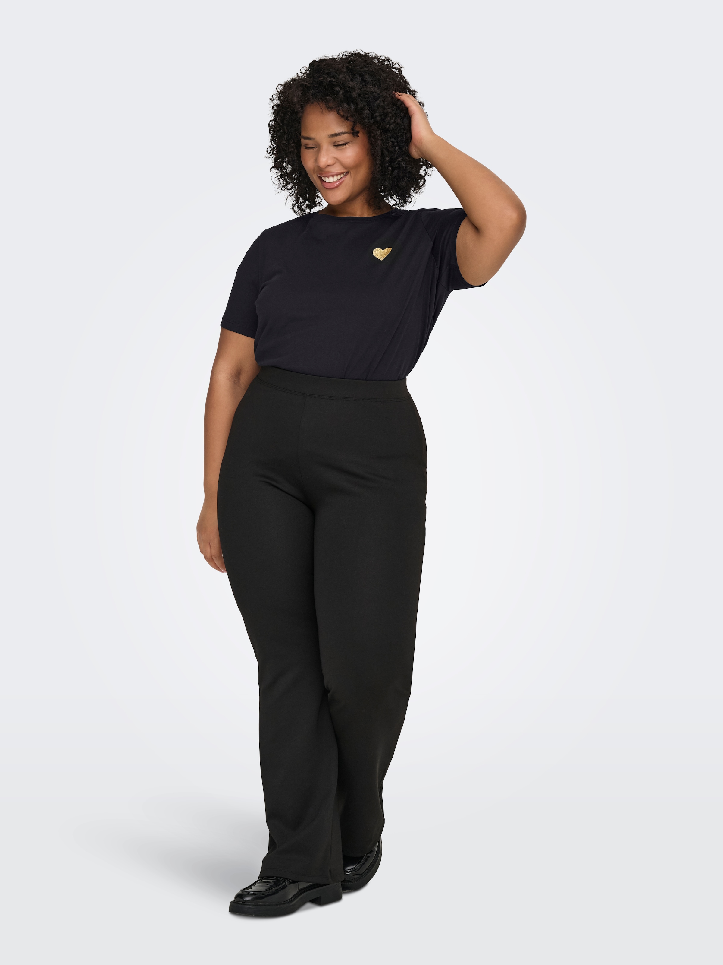 ONLY CARMAKOMA T-Shirt »CARKITA LIFE S/S LOGO TOP JRS NOOS« Baumwolle, regular fit