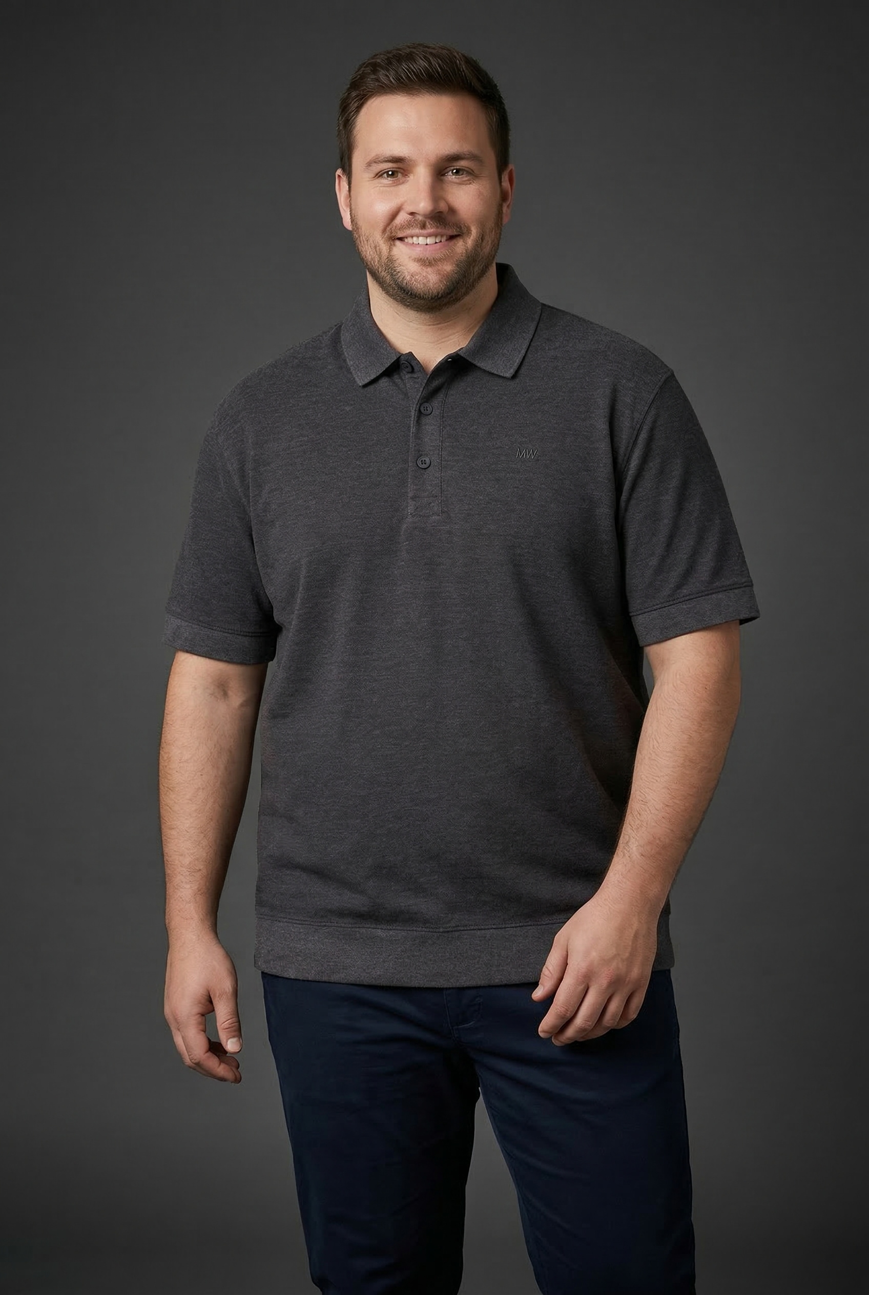 Man's World Plus Poloshirt »auch in Grosse Größen bis Gr. 7XL Bauch-Fit« Regular Fit Passform, Kurzarm, unifarben, aus Piqué-Material