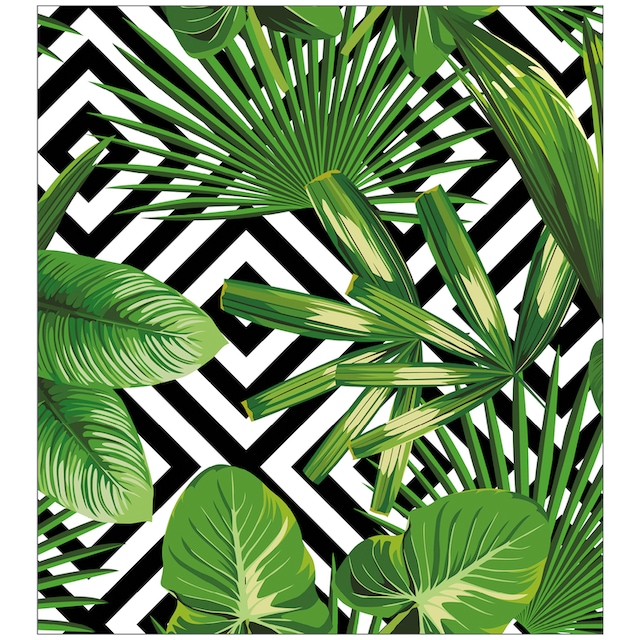 MySpotti Fensterfolie »Look Leaves'n'Cevron«, halbtransparent,  glattstatisch haftend, 90 x 100 cm, statisch haftend online kaufen