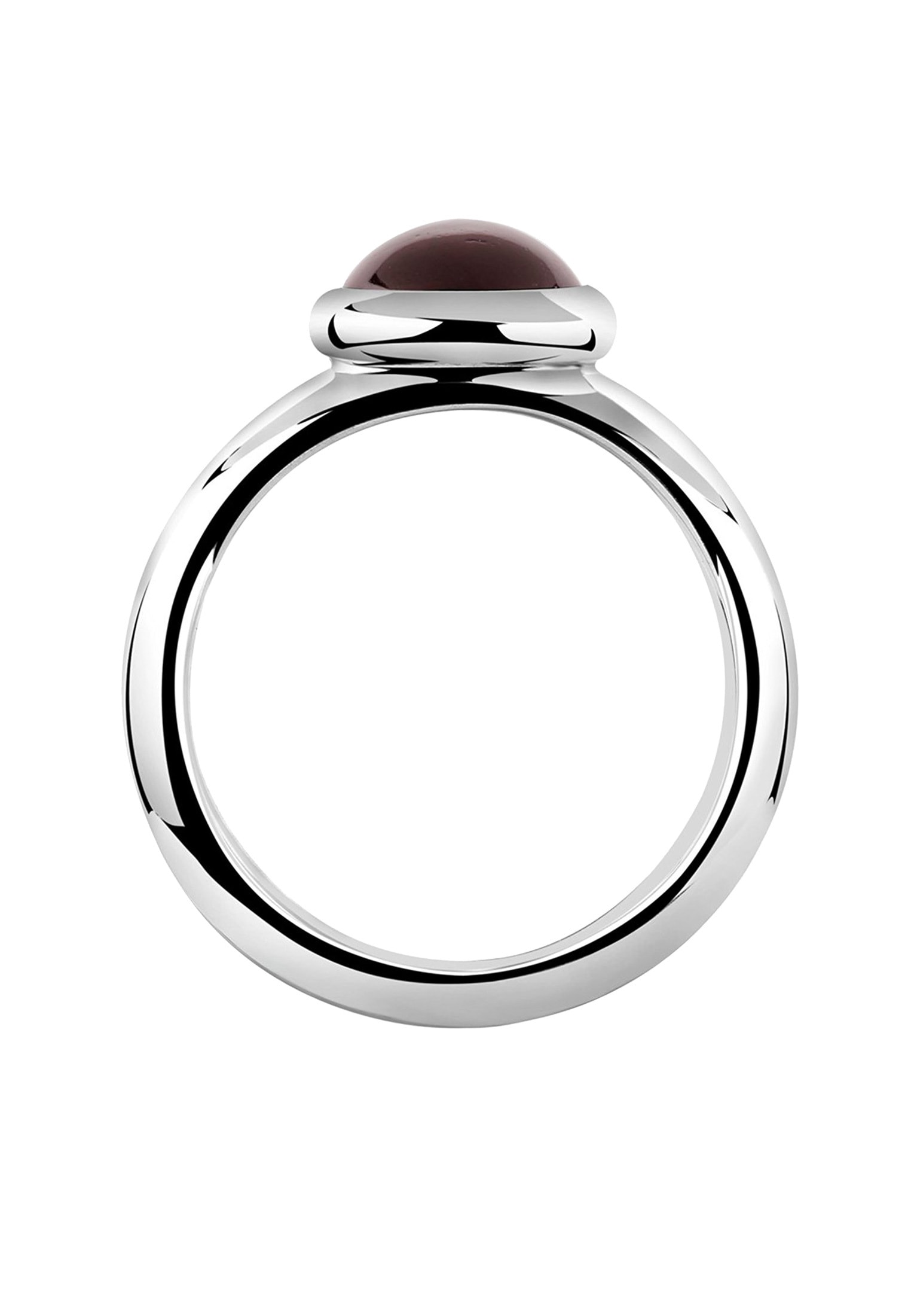 Nenalina Silberring »Ring Granat Cabochon Edelstein Rund Rot 925 Silber«