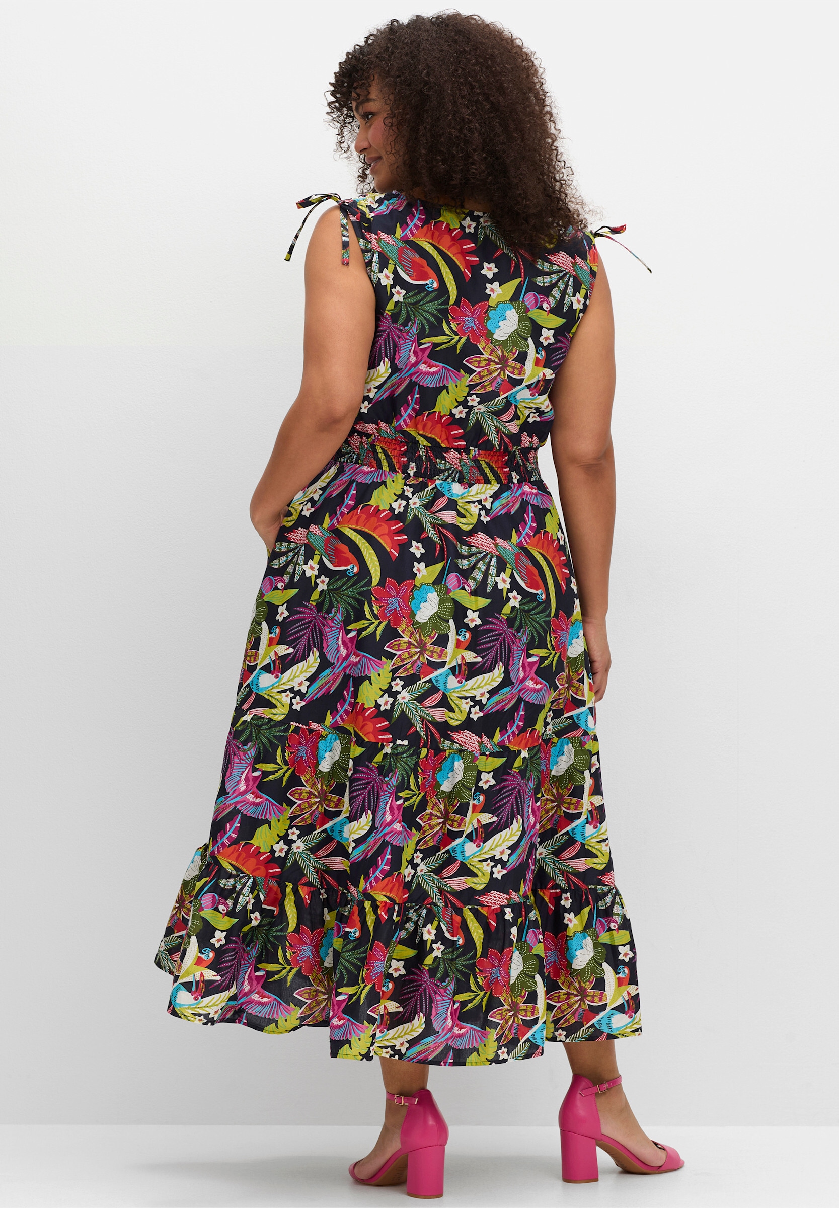 sheego by Joe Browns Maxikleid »Maxikleid Maxikleid mit farbenfrohem Print« Ohne Tasche