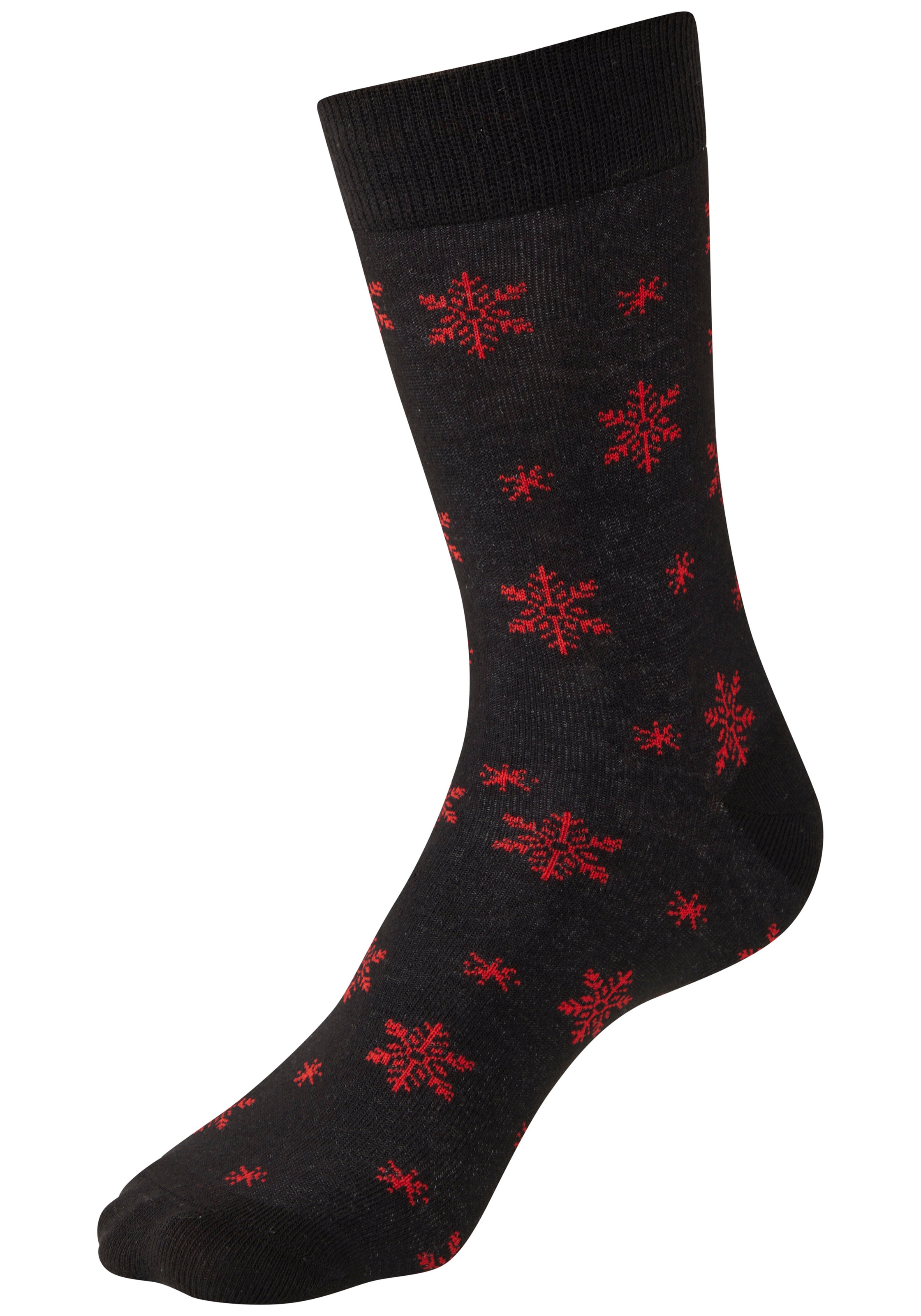 LASCANA Socken Packung, 3 Paar tlg. mit weihnachtlichem Dackelmotiv