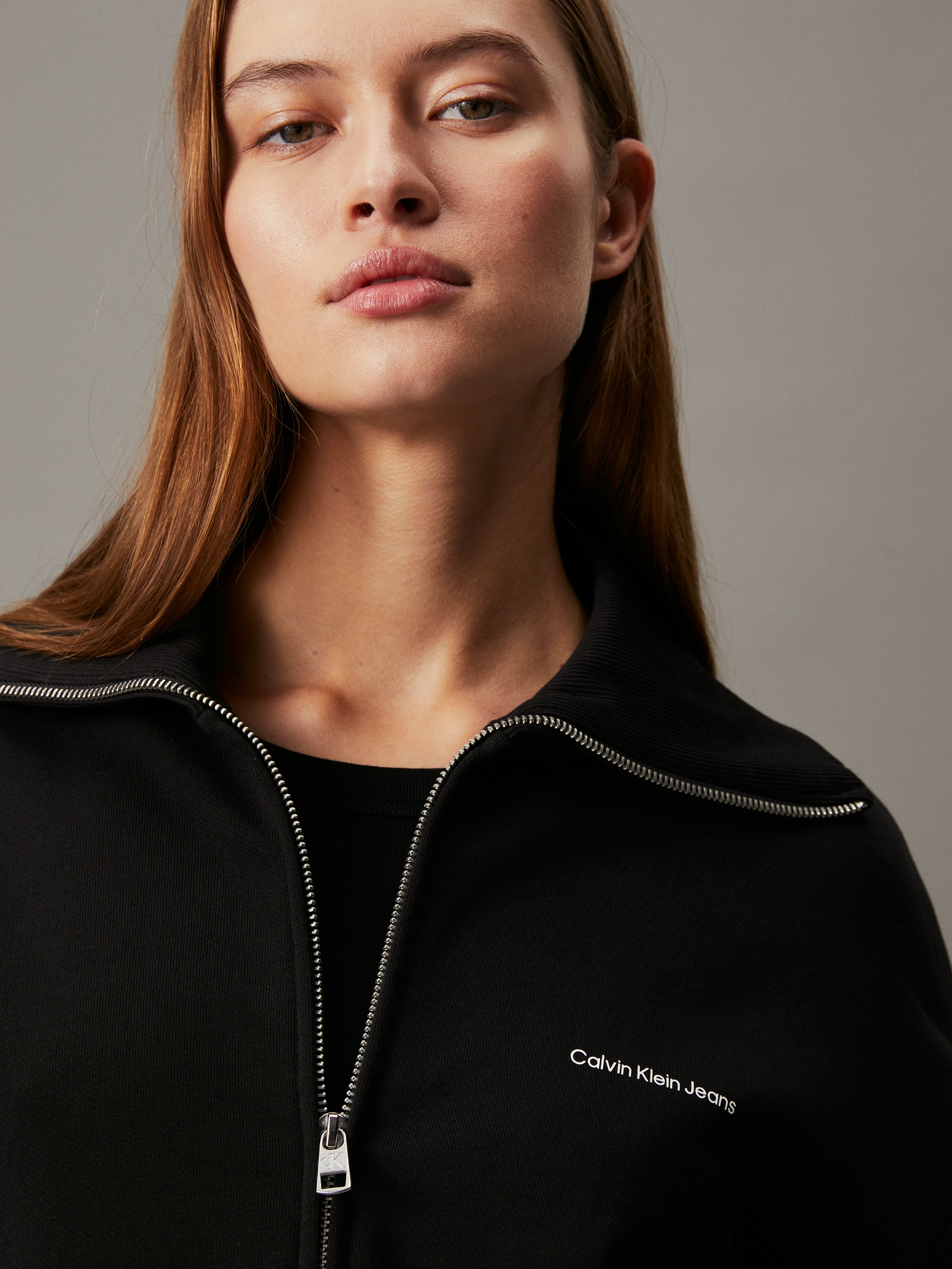 Calvin Klein Jeans Sweatjacke »DIFFUSED MONOLOGO ZIP-THROUGH«, mit Logoschriftzug