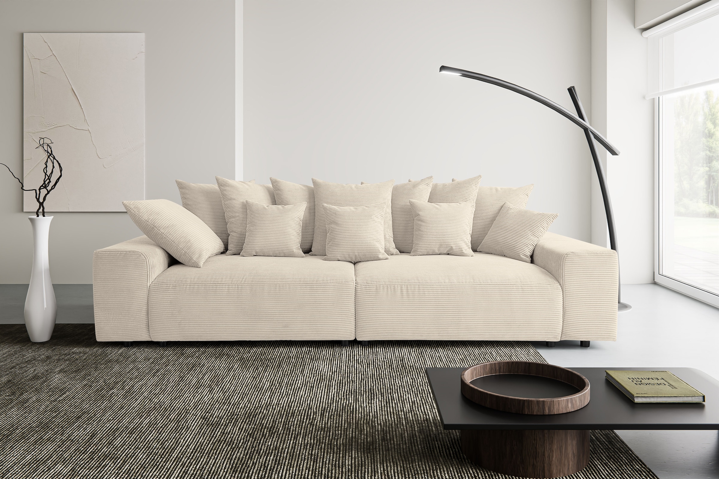 WERK2 Big-Sofa »Maxi, 290 cm breit, viel Platz auf diesem Mega Sofa« Cord, XXL