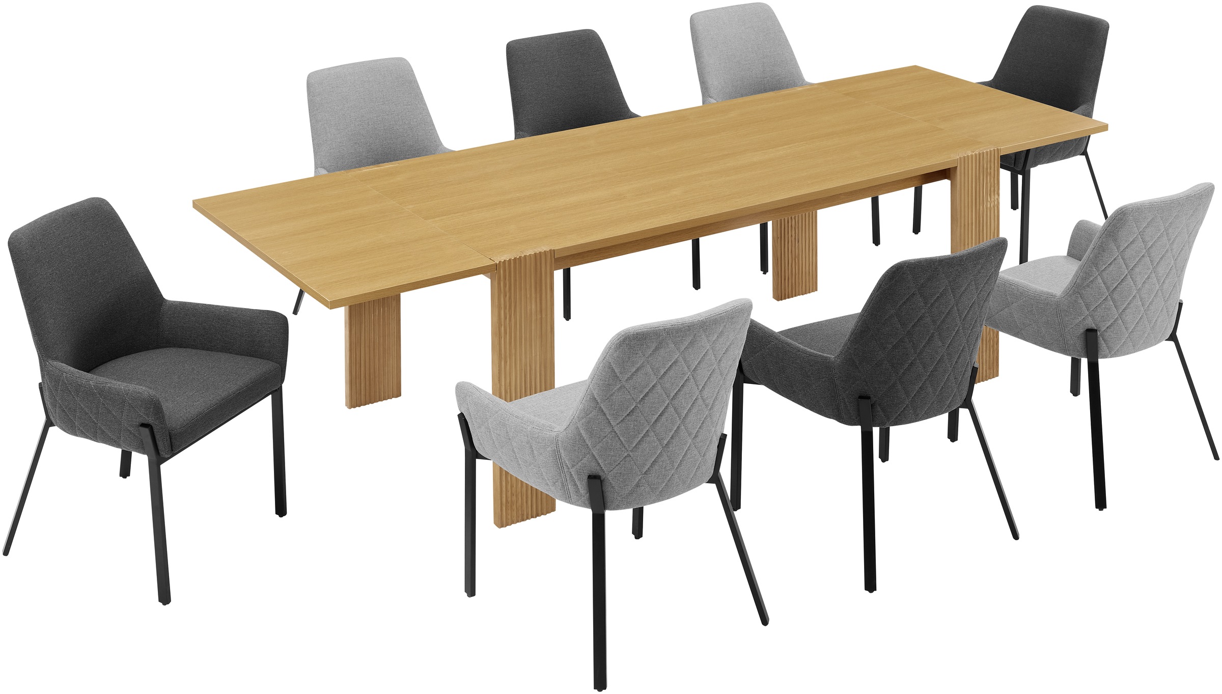 OTTO home Esstisch »Peregrin, verlängerbar von 180 - 270 cm« Melaminoberfläche, robustes Eschenholzgestell, Verlängerungsfunktion