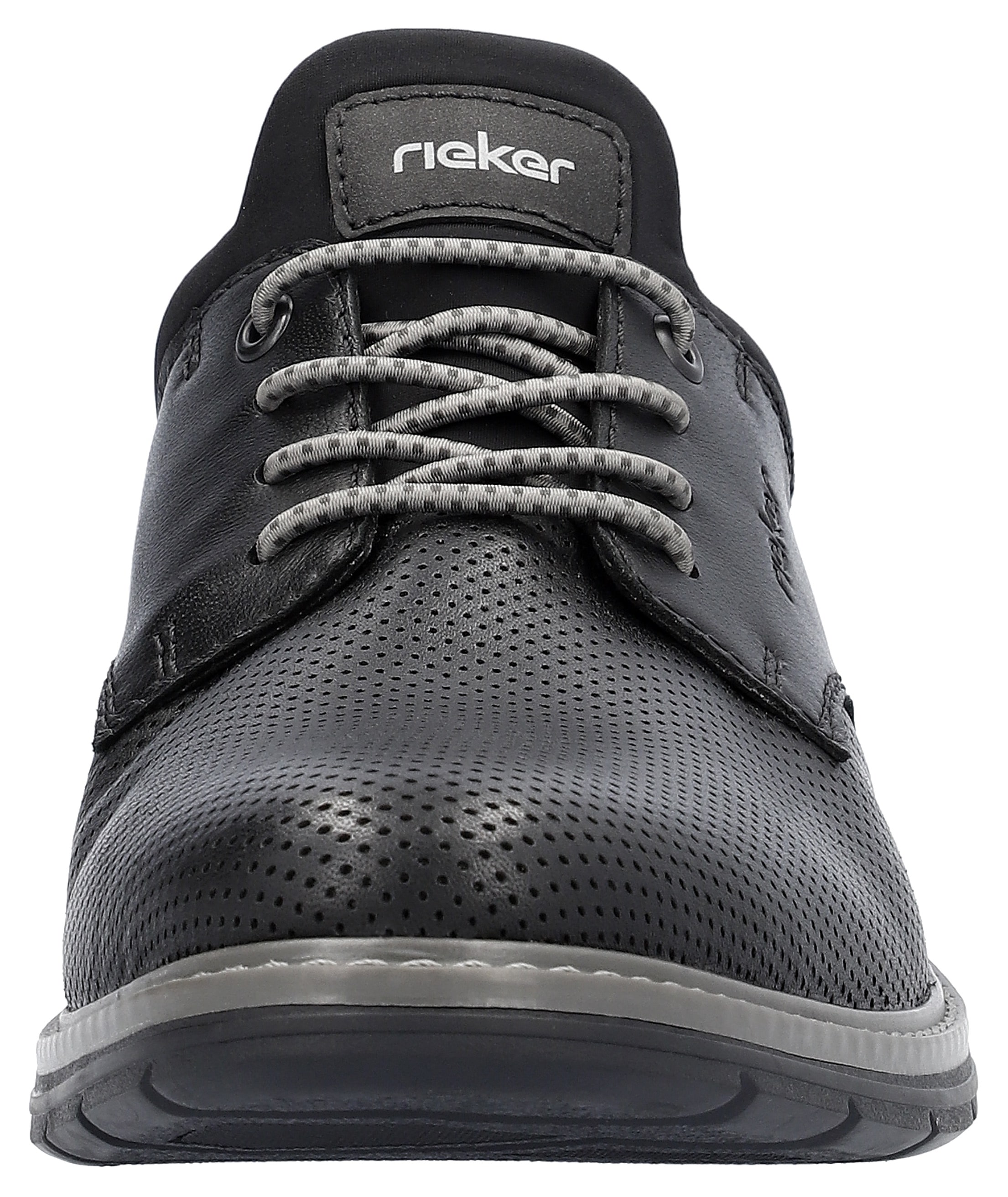 Rieker Slip-On Sneaker, Business Schuh, Slipper, Festtagsschuh mit elastischen Schnürsenkeln