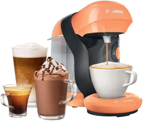 TASSIMO Kapselmaschine »Tassimo Style TAS1106, über 70 Getränke, platzsparend«, geeignet für alle Tassen, Wassertank 0,7 L, apricot/anthrazit