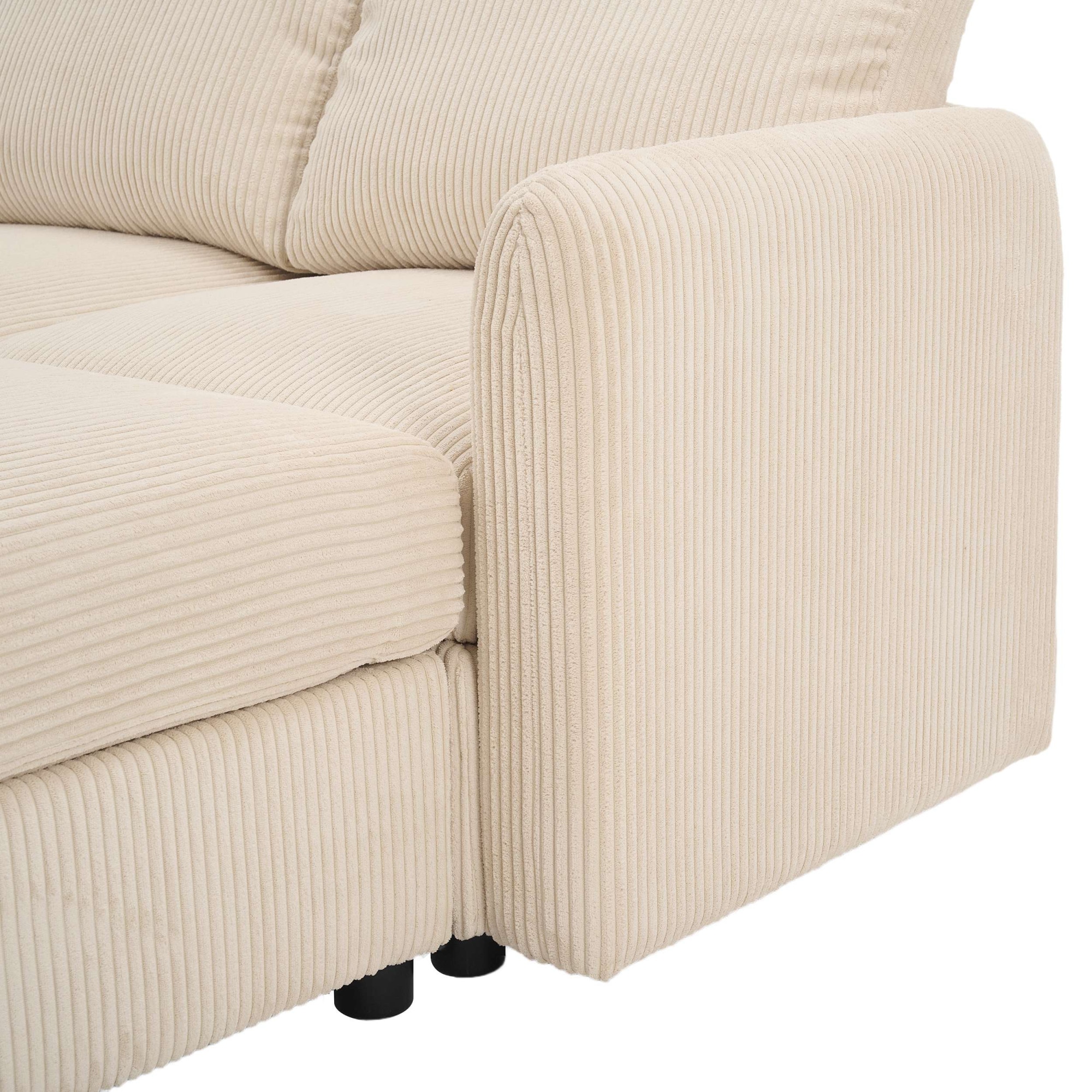 Dorel Home 3-Sitzer »STILHUS Modularsofa mit Stauraum, Breite 220 cm, Cord-Bezug« als Modul oder separat verwendbar - individuell kombinierbar
