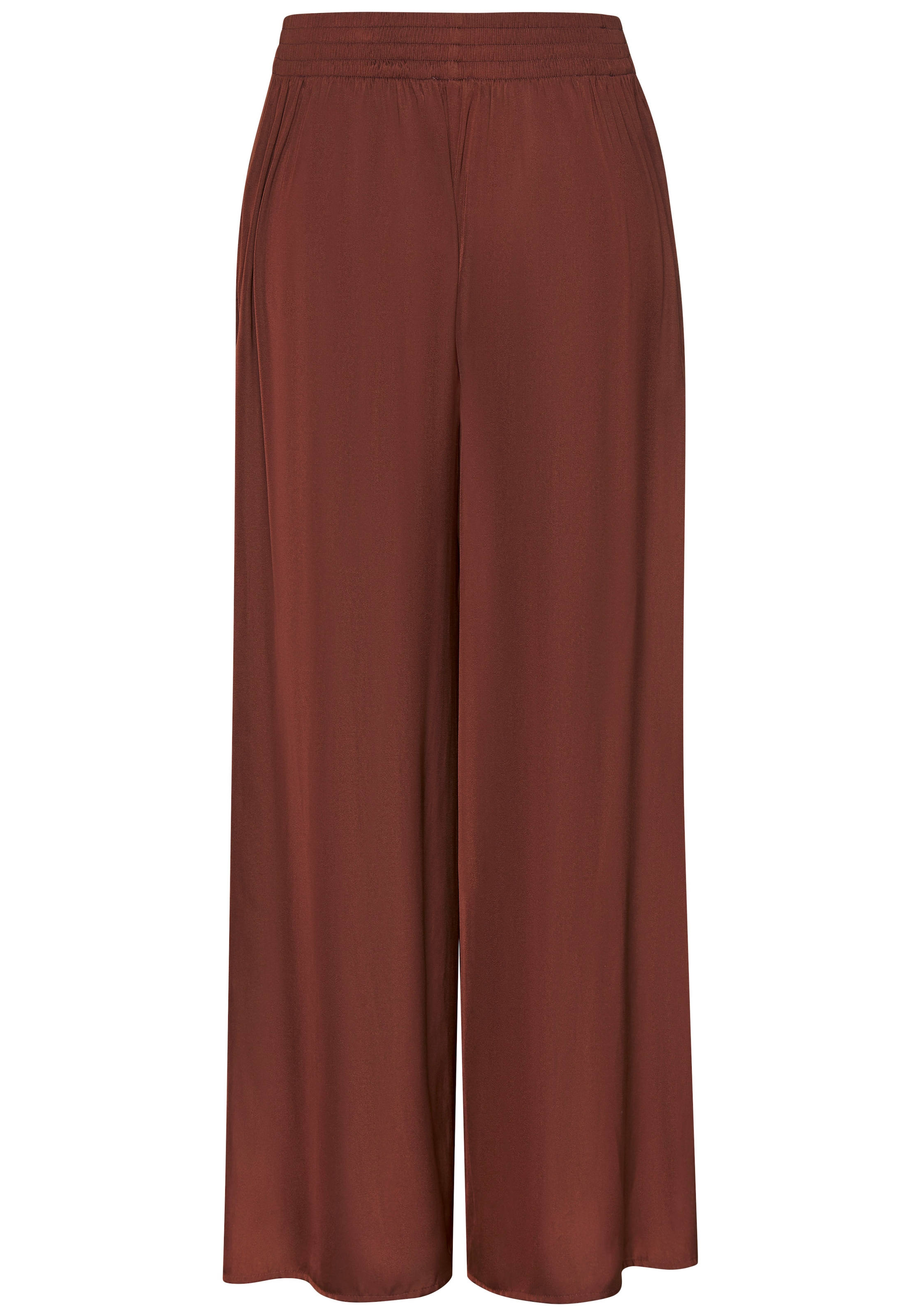LASCANA Webhose, aus leichter Satinqualität, weite Palazzohose mit Taschen, Stoffhose