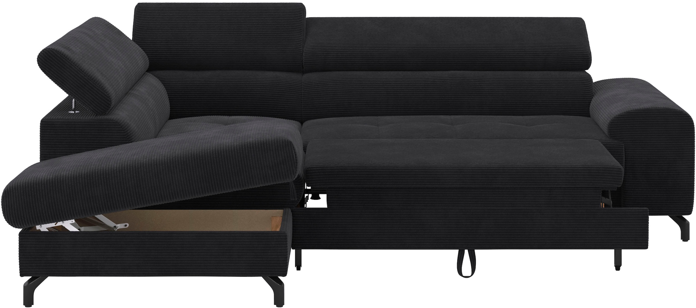 COTTA Ecksofa »Aura L-Form«, mit Schlaffunktion, Bettkasten und Kopfteilverstellung