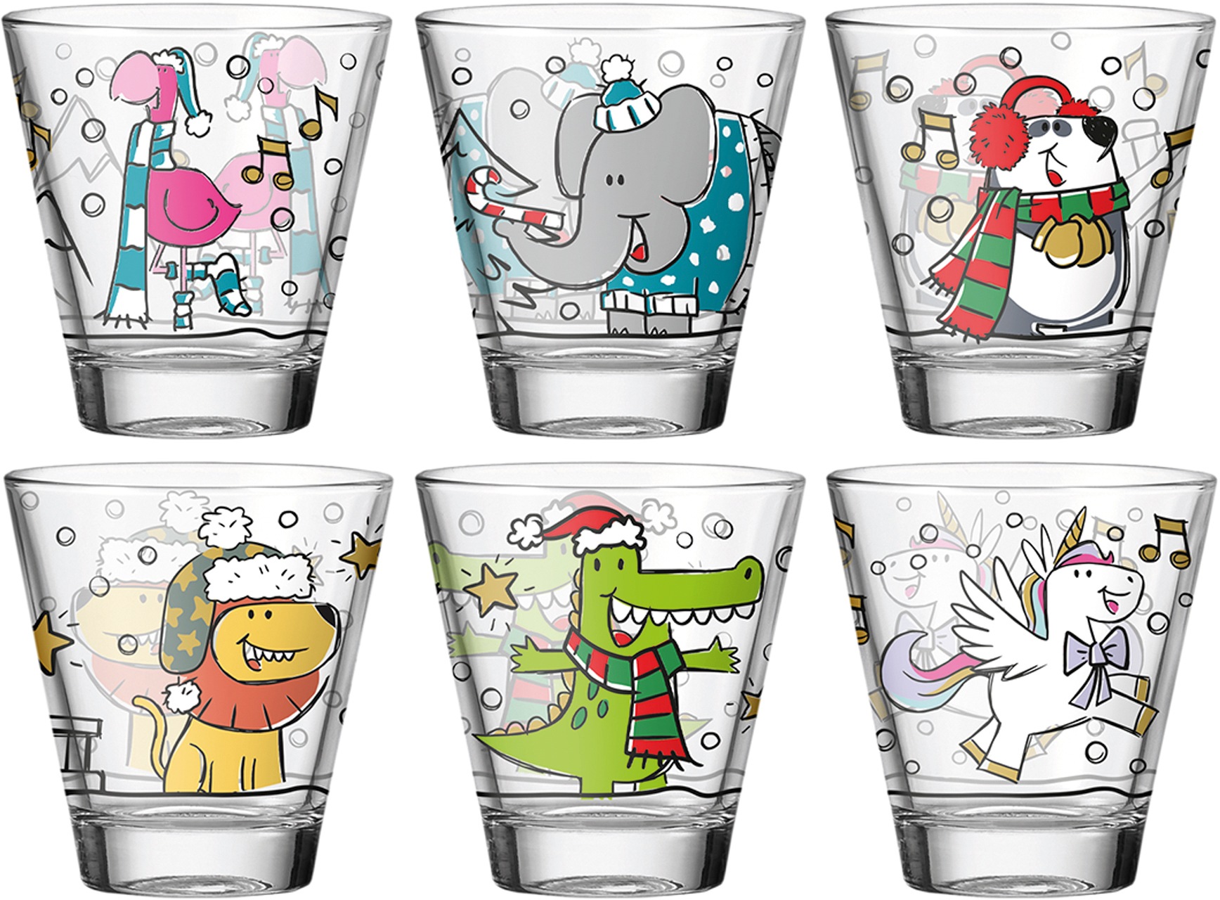 LEONARDO Becher »BAMBINI Natale«, (Set, 6 tlg.), sortiert, 215 ml, 6-teilig