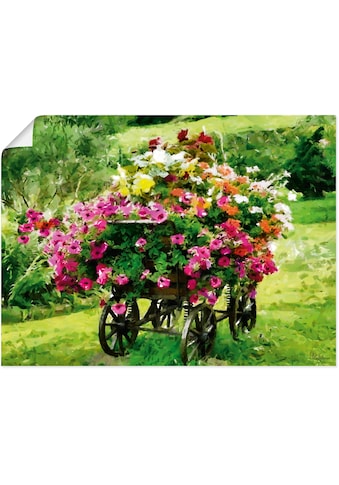 Artland Wandbild »Kutsche mit Blumen«, Blumenbilder, (1 St.), in vielen Größen &... kaufen