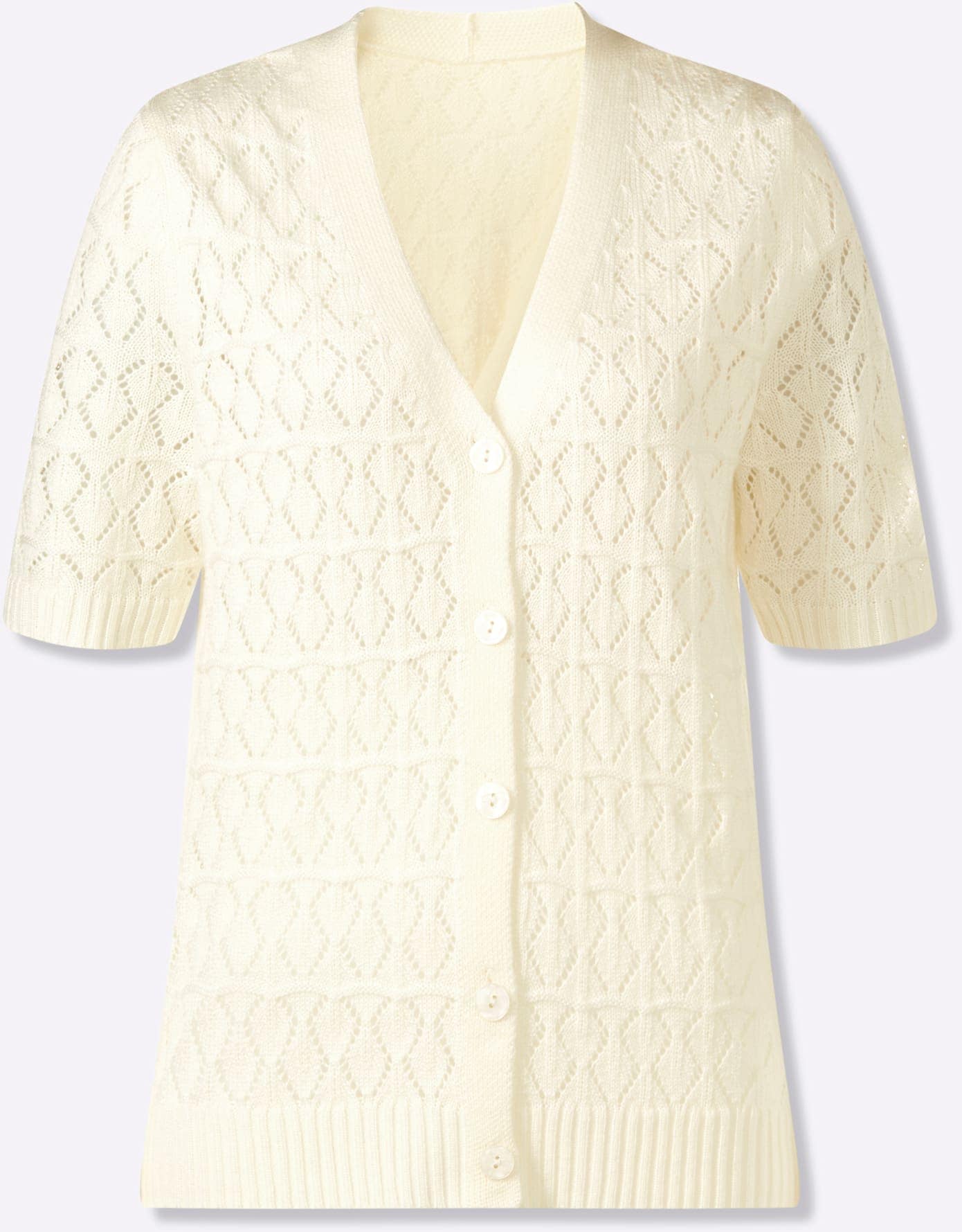 Classic Basics Ajourstrickjacke