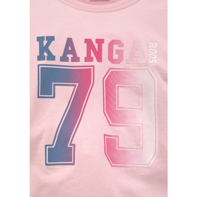 KangaROOS Langarmshirt, mit gedruckten Ärmelstreifen bei OTTO