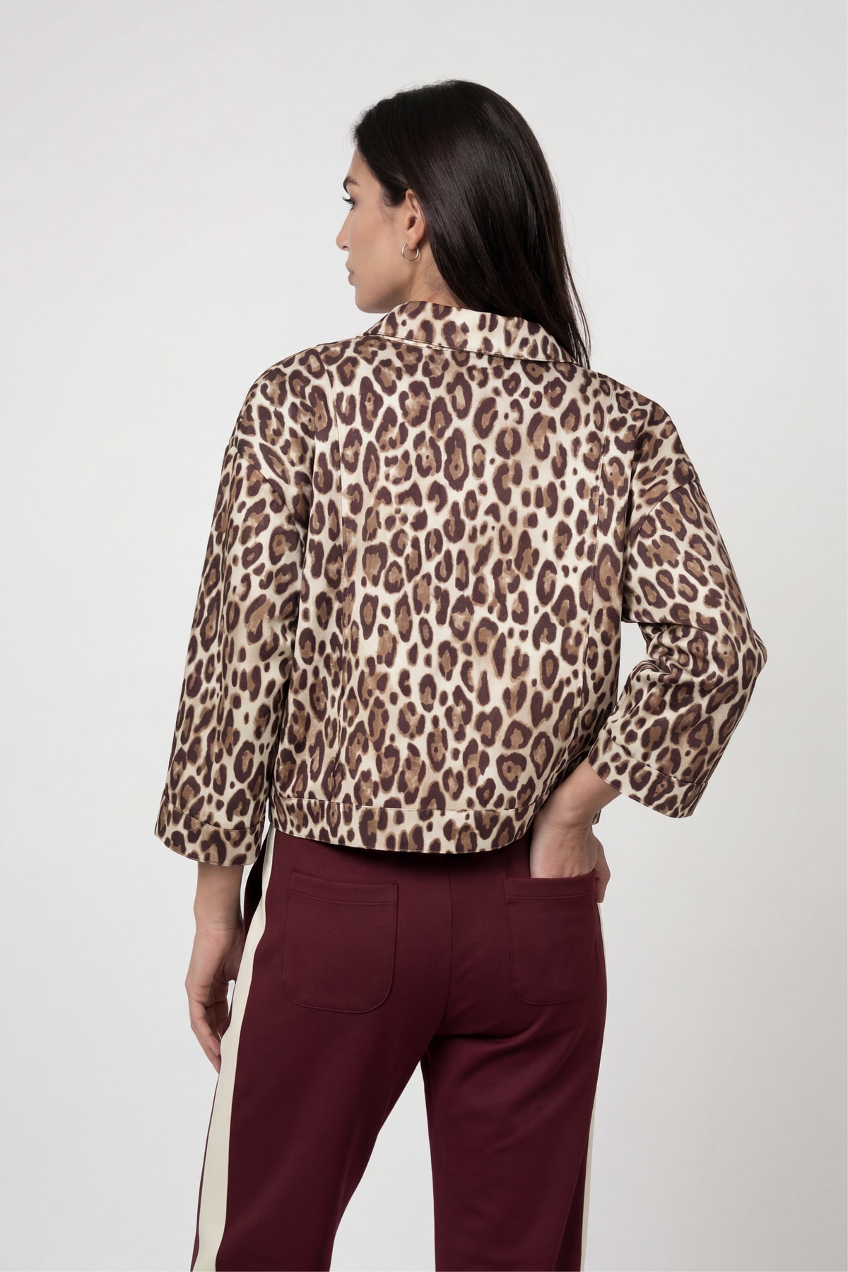 Monari Kurzjacke »Jacke Leodruck Allover« ohne Kapuze Regular fit mit Leomuster