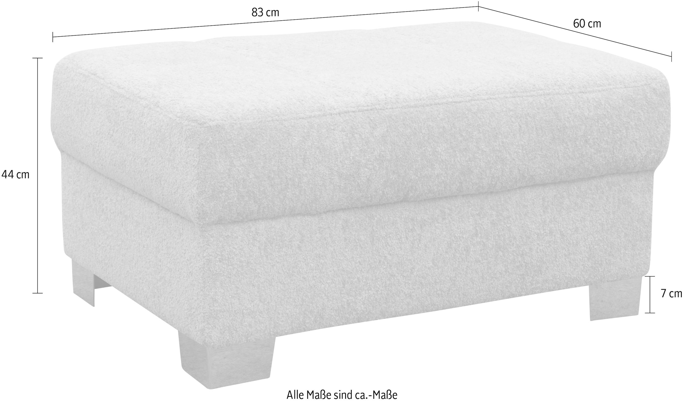 OTTO home Hocker »Lolland« passend zum Sofa Lolland, Breite 83 cm, individuell zu kombinieren