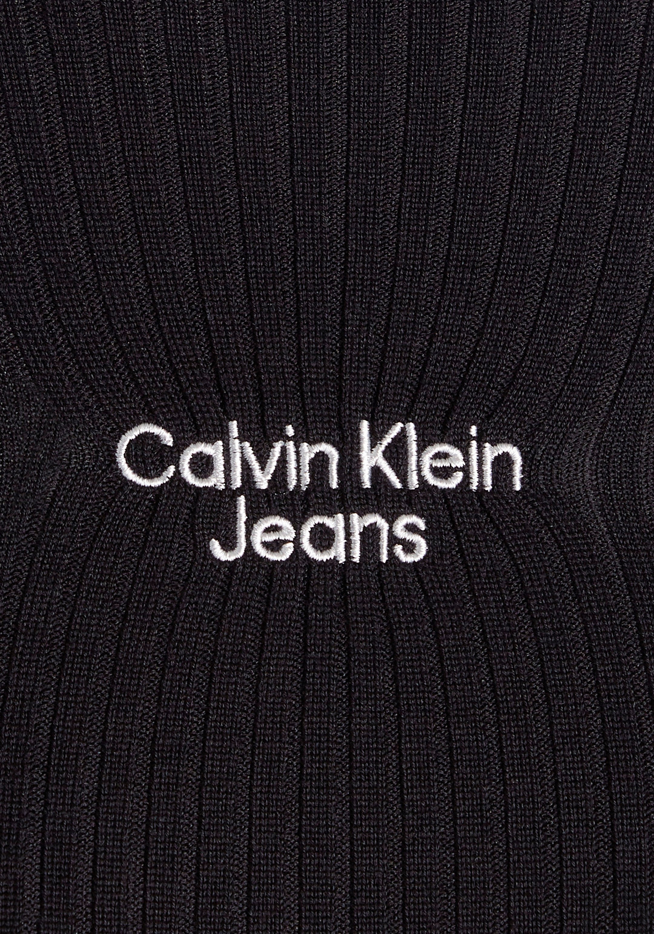 »STACKED mit Shop TIGHT LOGO DRESS«, Klein Calvin Calvin Brust Klein Jeans der auf kaufen OTTO Markenlogo Online im SWEATER Bodykleid