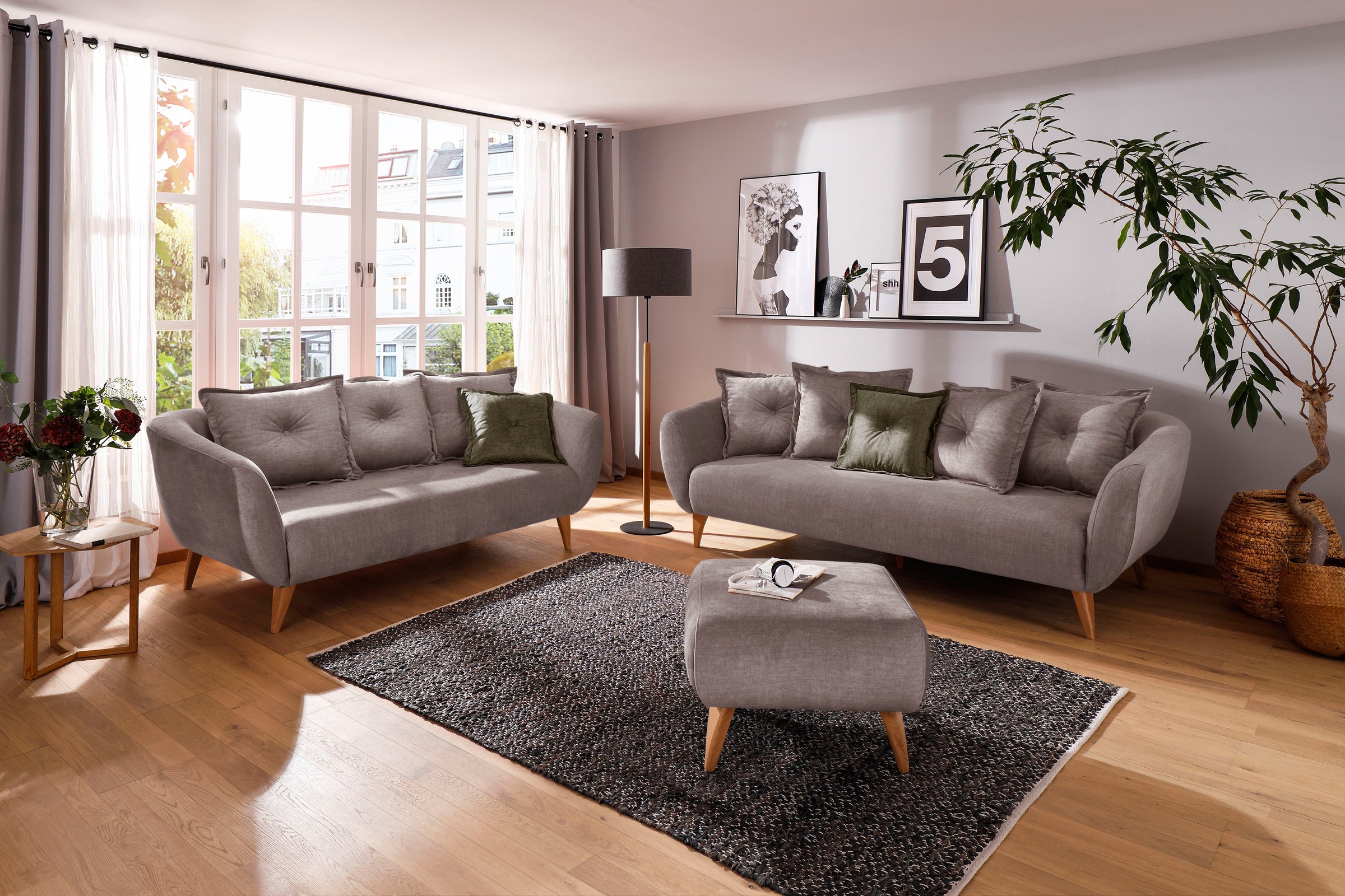 Home affaire 3-Sitzer »Baggio«, Zierkissen inklusive