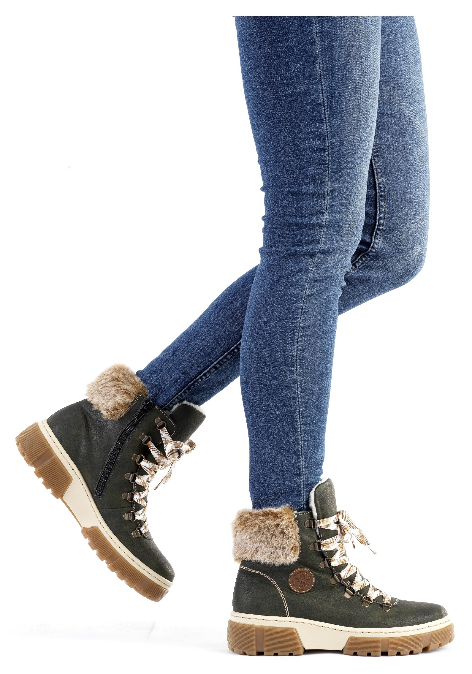 Rieker Winterboots, Winterstiefelette, Schnürboots, Plateau, mit Warmfutter-Ausstattung