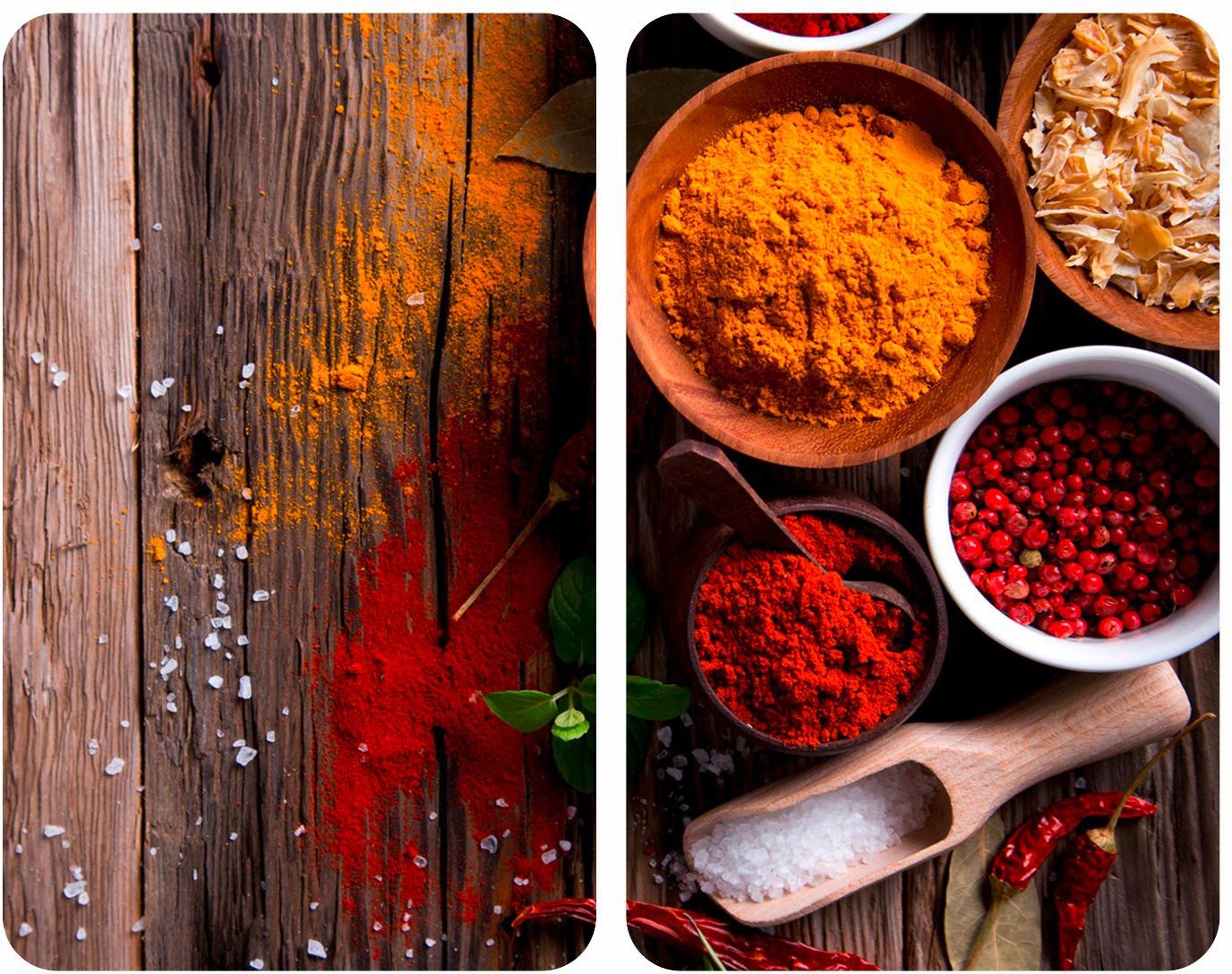 Herd-Abdeckplatte "Gewürze", Glas, (Set, 2-tlg.)