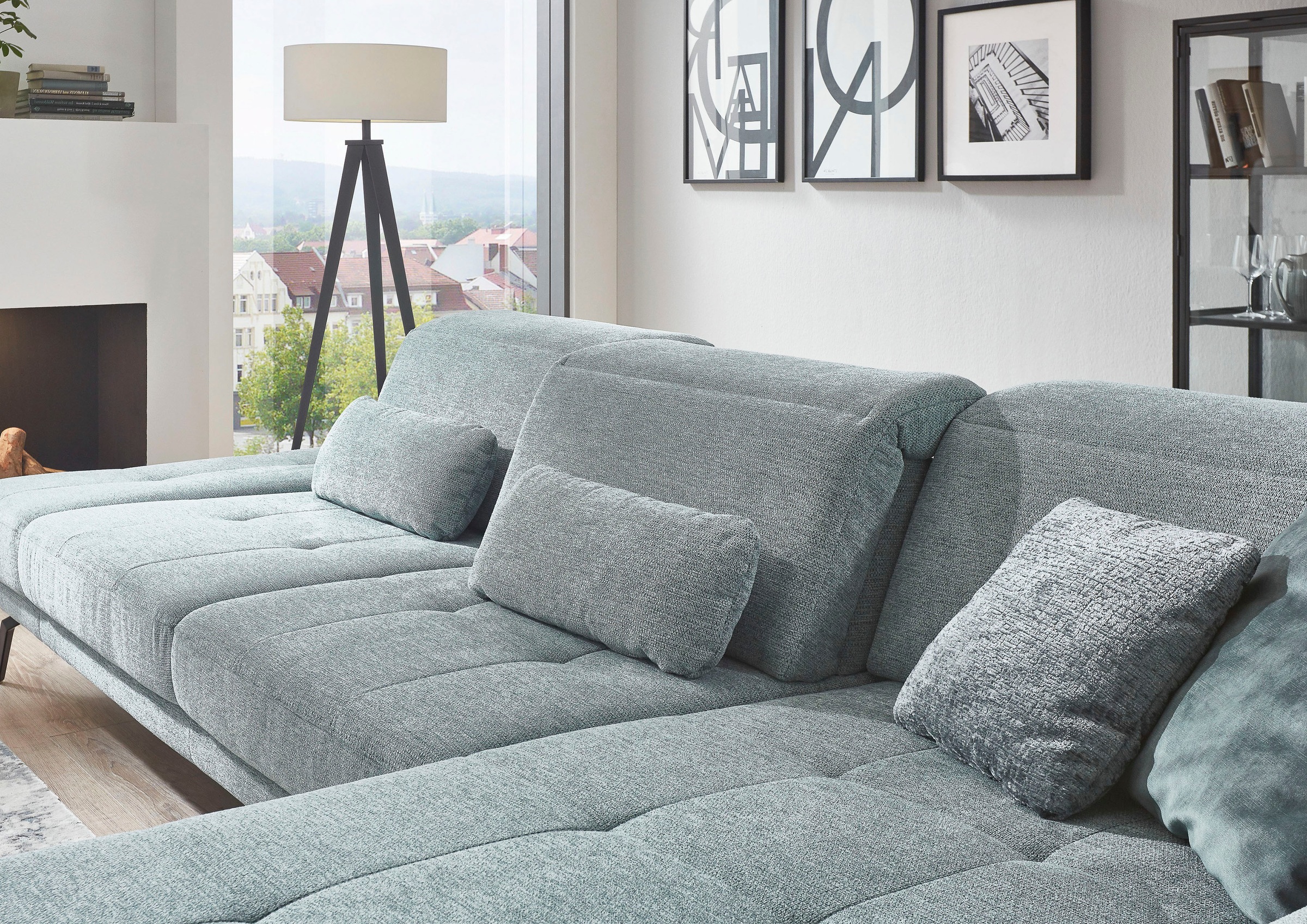 Die PlanBar Ecksofa »MP-IN20126 L-Form«, mit Kopfteilverstellung, optional Sitztiefen- & Armteilverstellung