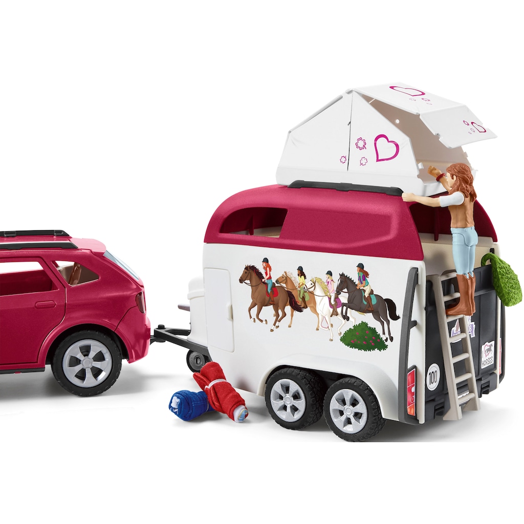 Schleich® Spielwelt »HORSE CLUB, Abenteuer mit Auto und Pferdeanhänger (42535)«