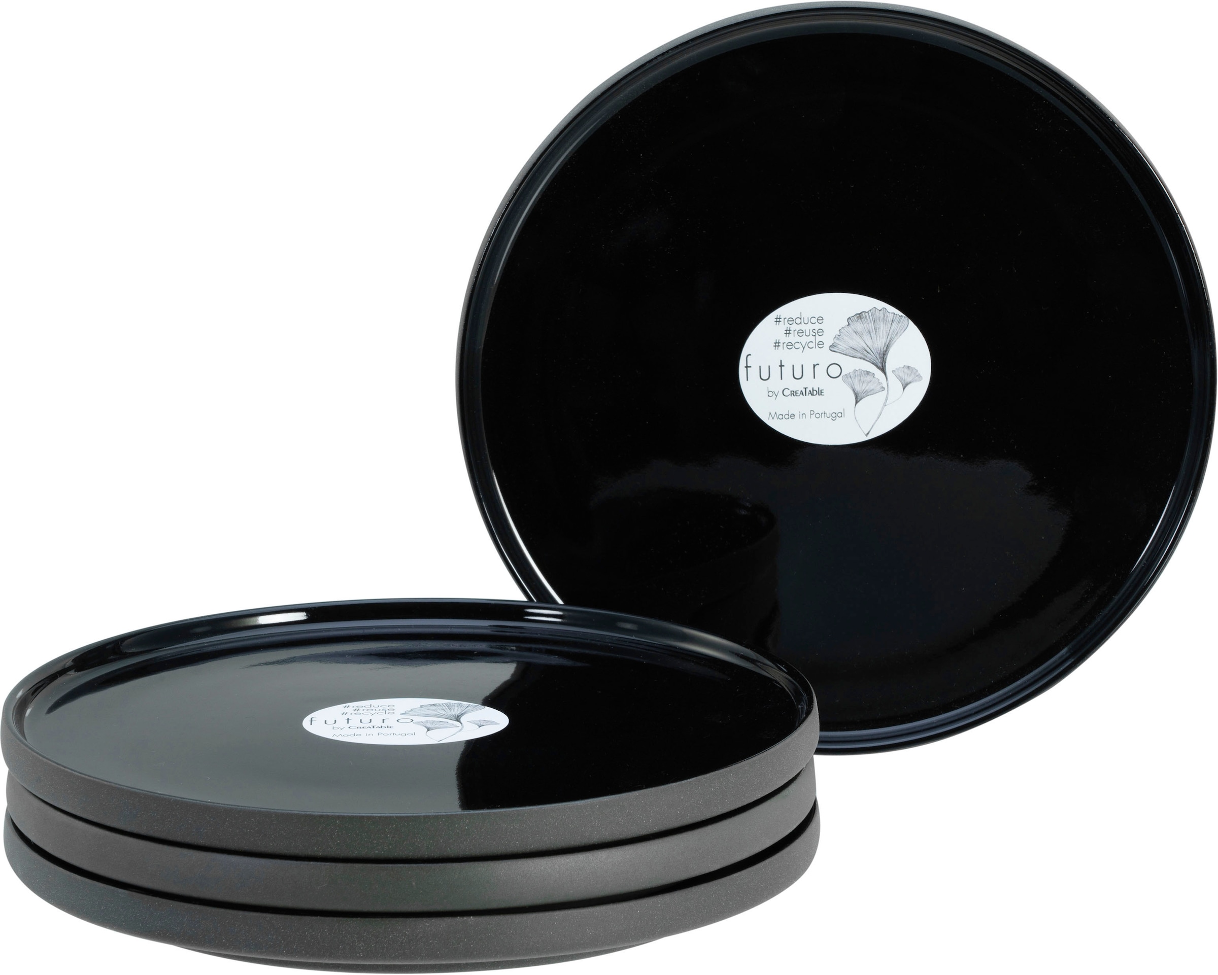 CreaTable Dessertteller »Futuro«, (Set, 4 St.), Teller Set für 4 Personen, Ø 20 cm, Steinzeug