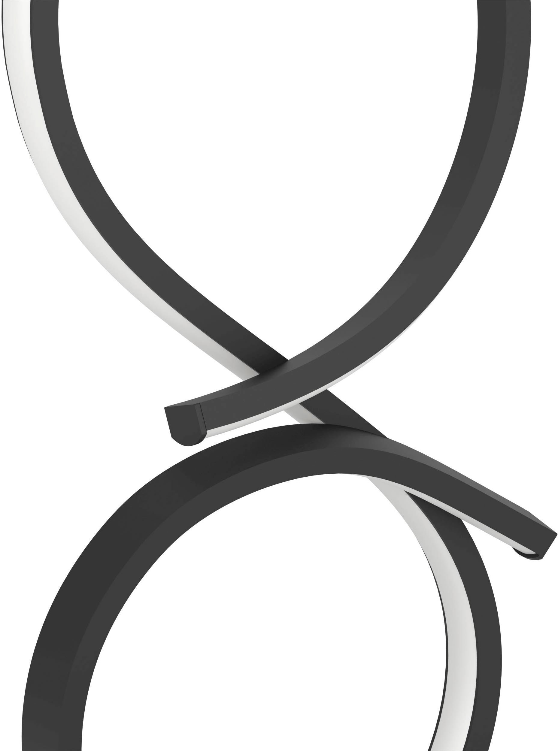 EGLO Tischleuchte »Serpins Tischlampe, Nachttischlampe, Metall und Kunststoff, Lampe« LED-Modul 1 Stk. Warmweiß Tischleuchte - L20,5 x B15 x H40,5 cm - schwarz - 11,4W inkl.