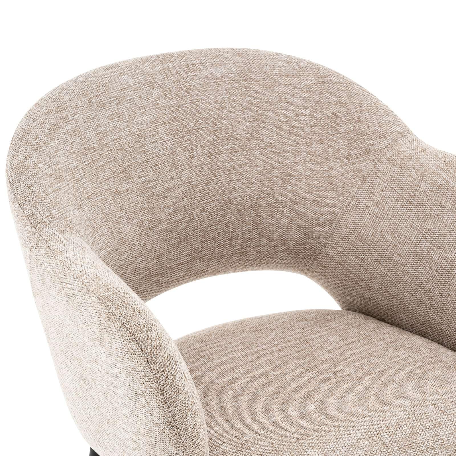 OTTO home Esszimmerstuhl »Friedaa« (Set) 2 Stk.mit schwarzen Metallbeinen, Webstoffbezug, Sitzhöhe 46 cm