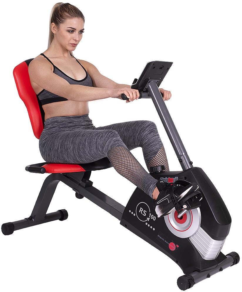 Christopeit Sport® Liege-Heimtrainer »RS 100«, Schwungmasse ca. 6 kg, 8 Widerstandsstufen