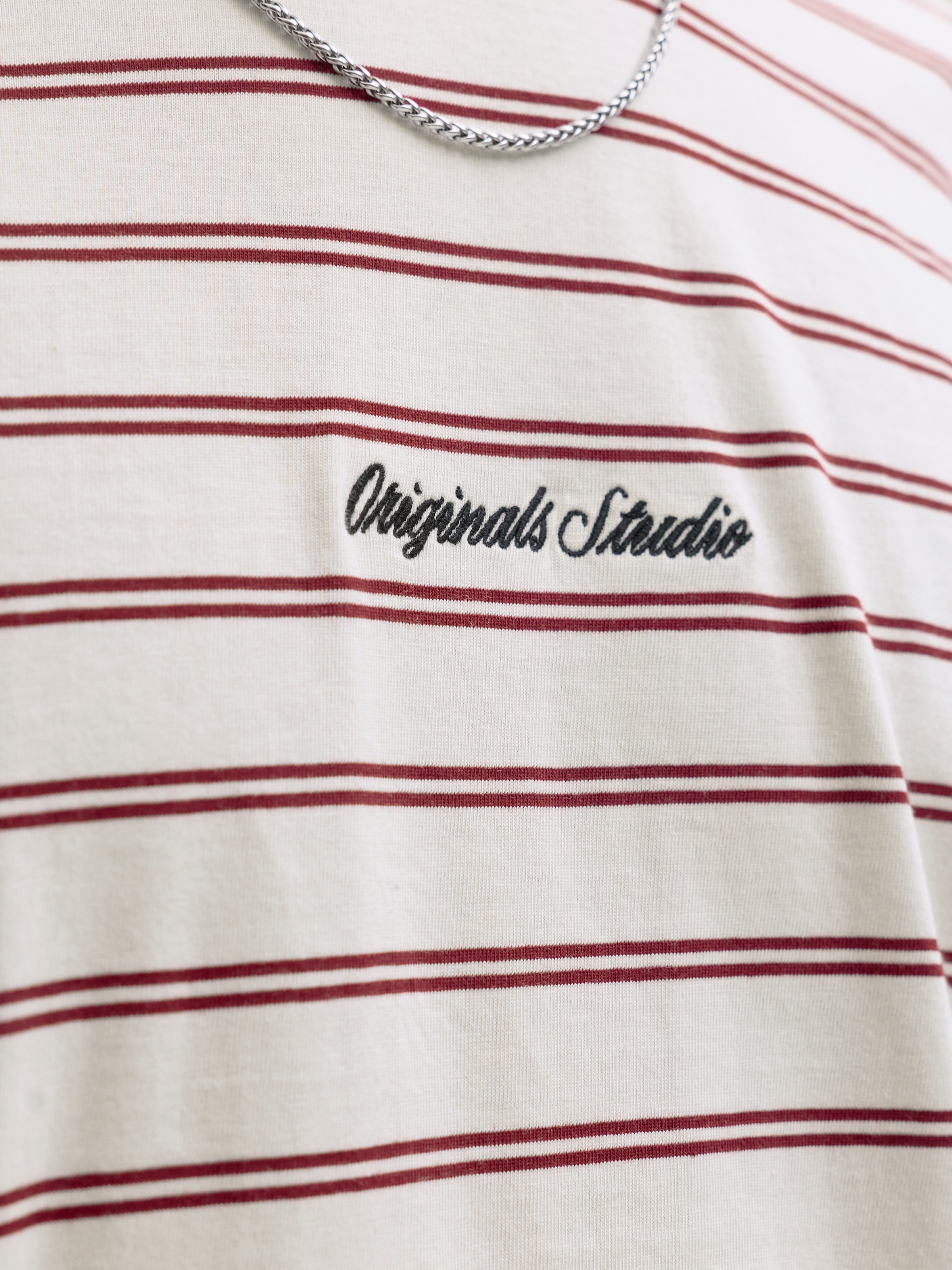 Jack & Jones T-Shirt »JORNORREBRO STRIPE TEE SS CN LN« Baumwolle, relaxed fit