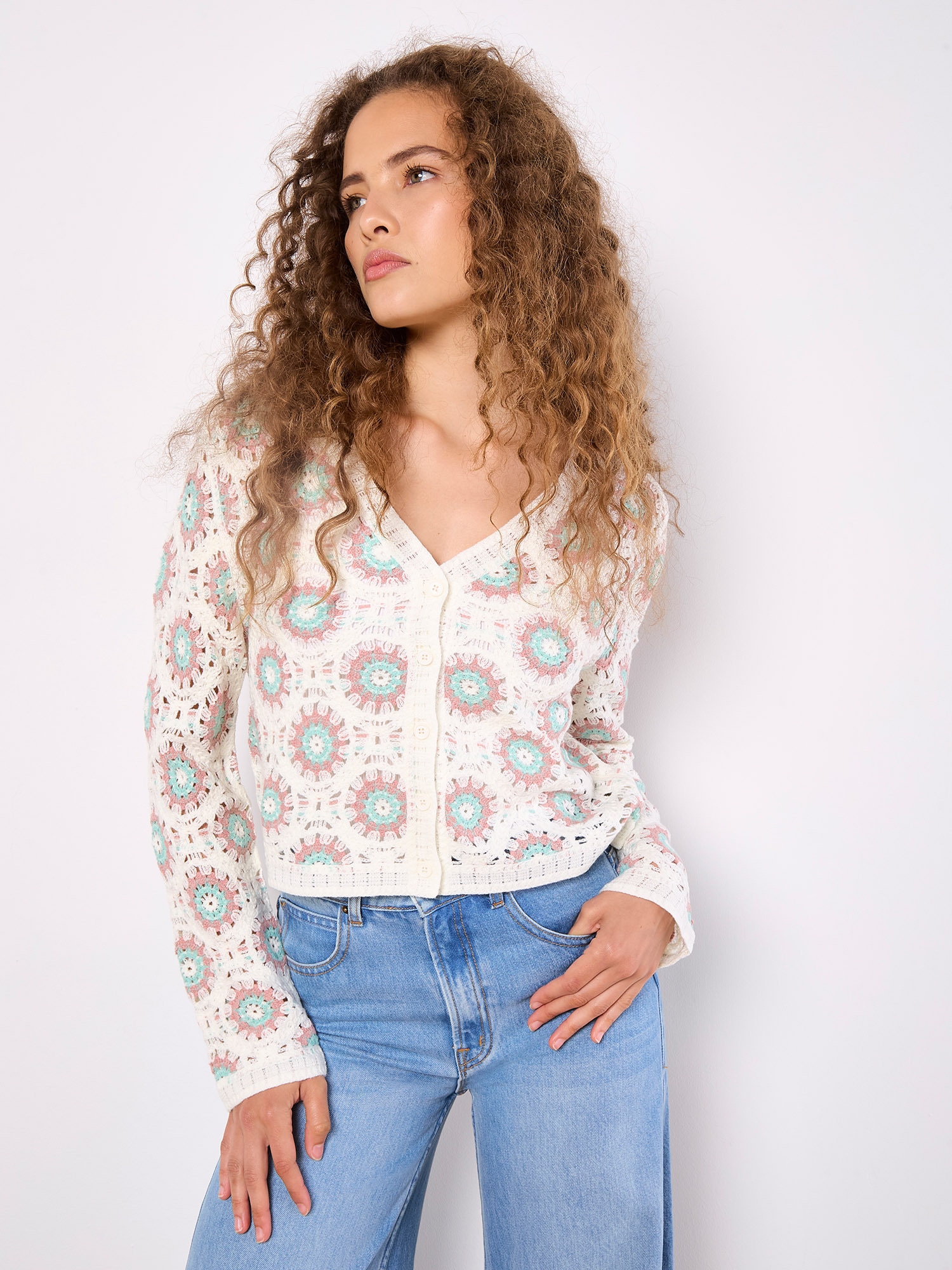 Apricot Cardigan »Strickjacke« mit tollem Häkeldesign