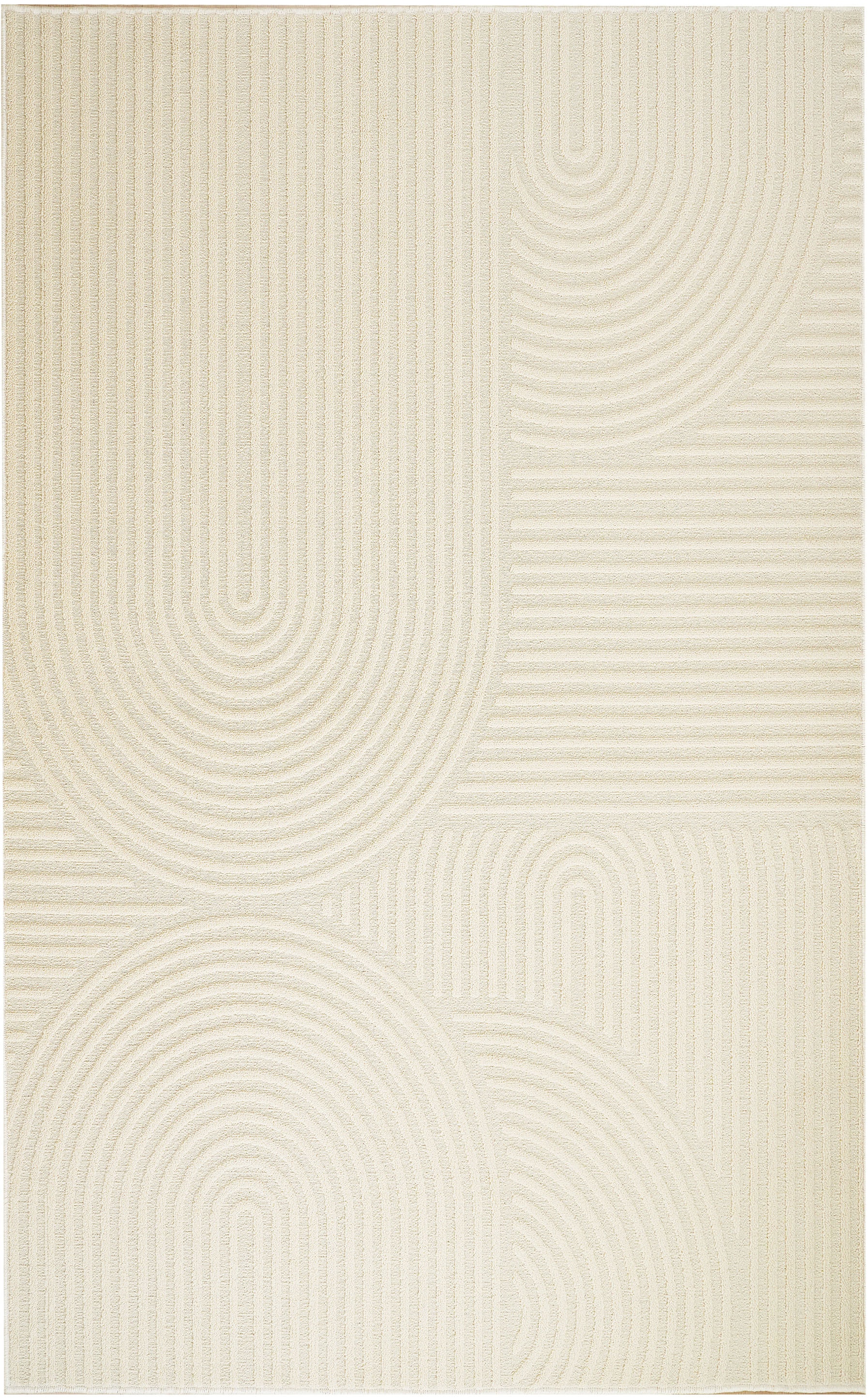 my home Teppich »Jola Hoch-Tief-Design, Scandi-Look, Zen« rechteckig 10 mm Höhe Boho, Modern, 3D, Wohnzimmer, Schlafzimmer, wasserabweisend