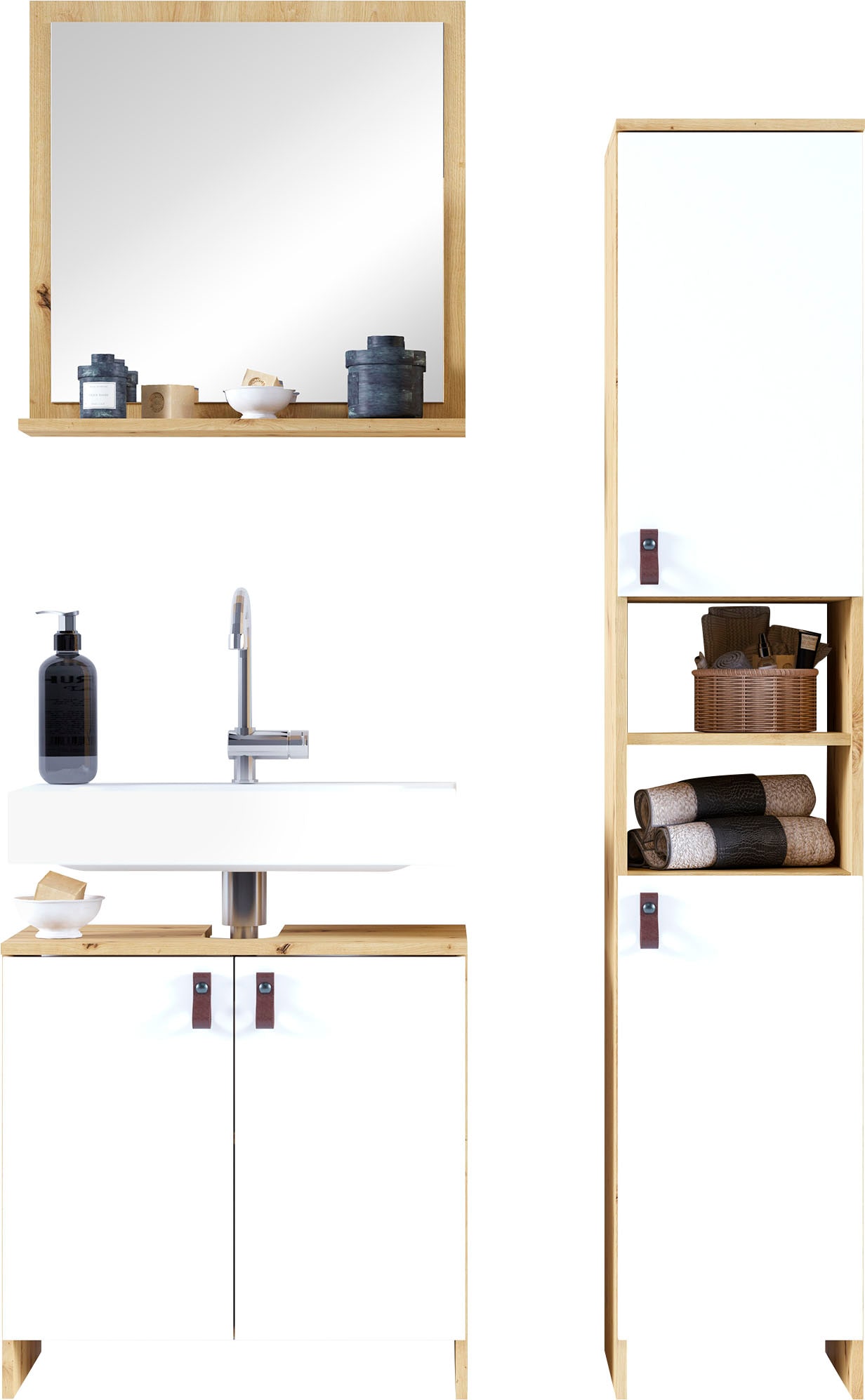 Homexperts Badspiegel »New Port«, Spiegel mit praktischer Ablagefläche