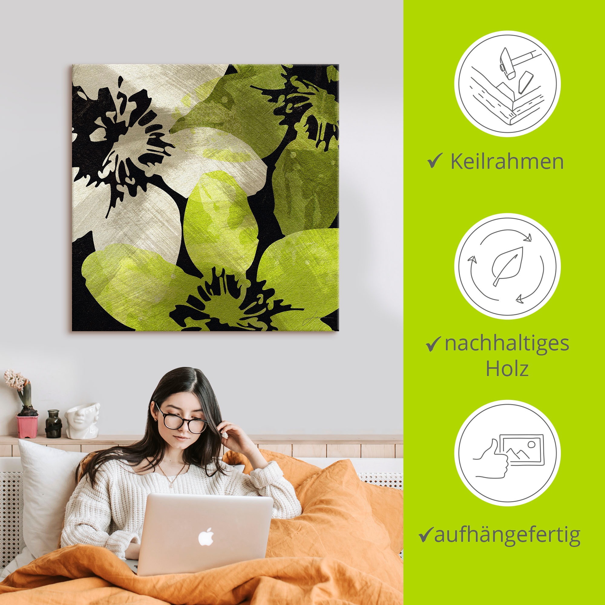 Artland Wandbild »Blüten V«, Blumen, (1 St.), als Alubild, Outdoorbild, Leinwandbild, Poster in verschied. Größen