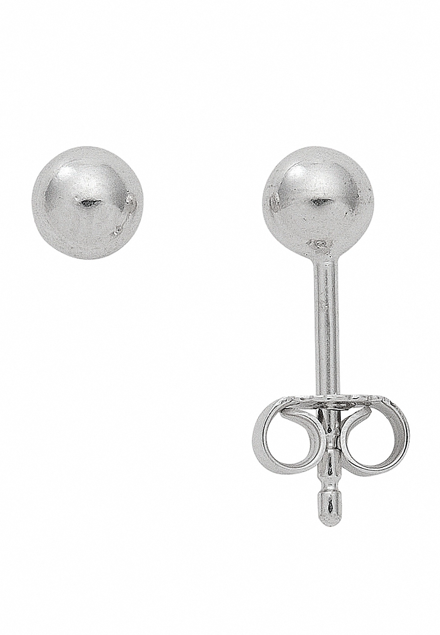 Adelia´s Paar Ohrstecker »375 Weißgold Ohrringe  Ohrstecker Ø 4 mm«