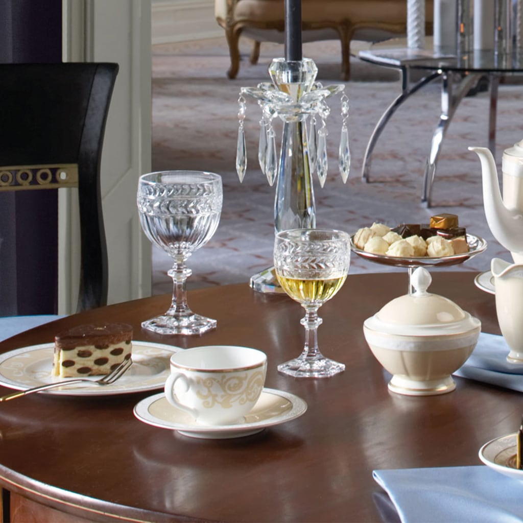 Villeroy & Boch Geschirr-Set »Kaffee-/Teetassen mit Untertassen Ivoire 120 ml 6er Set weiß-gold«