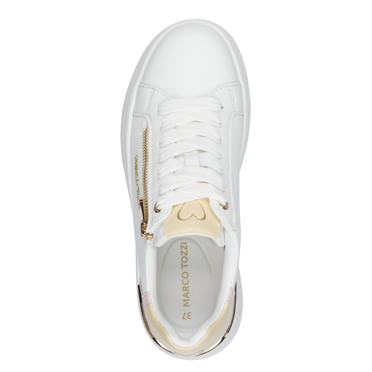 MARCO TOZZI Plateausneaker  Freizeitschuh, Halbschuh, Schnürschuh mit Außenreißverschluss