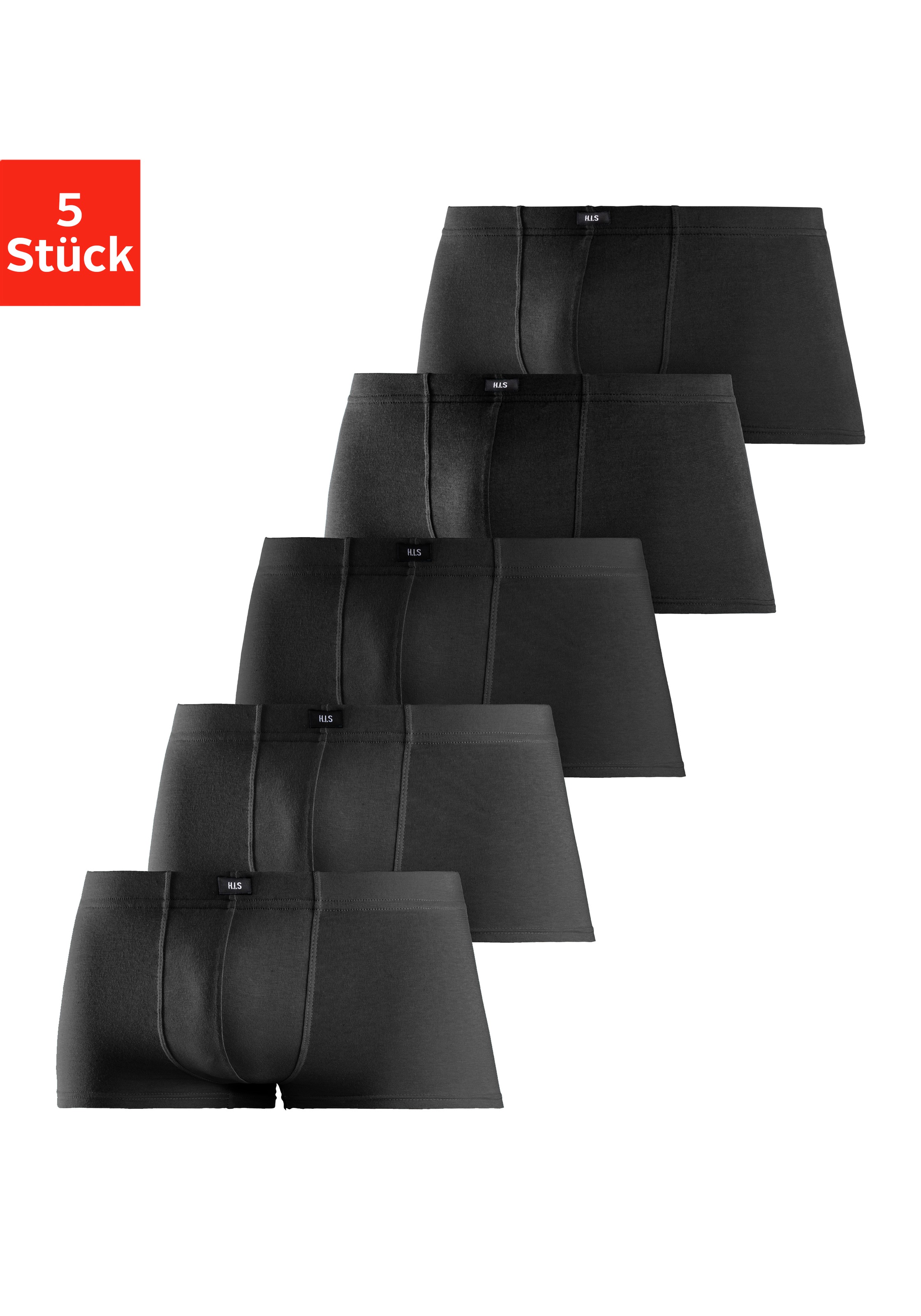 H.I.S Herren Hipster Packung in schwarz, Größe 7 (XL)