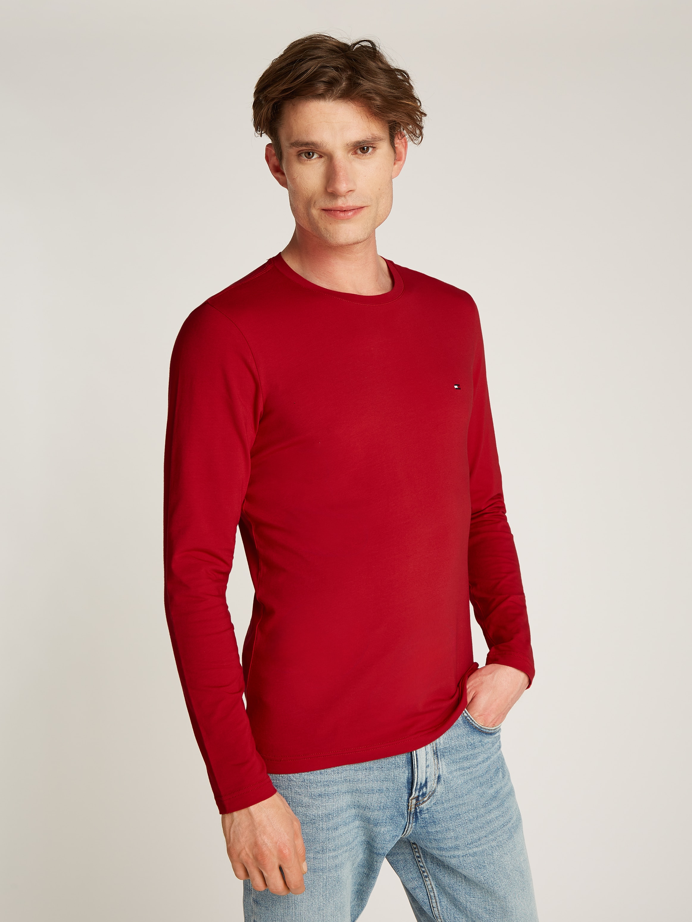 Langarmshirt »STRETCH SLIM FIT LONG SLEEVE«, aus biologischem Baumwollstretch