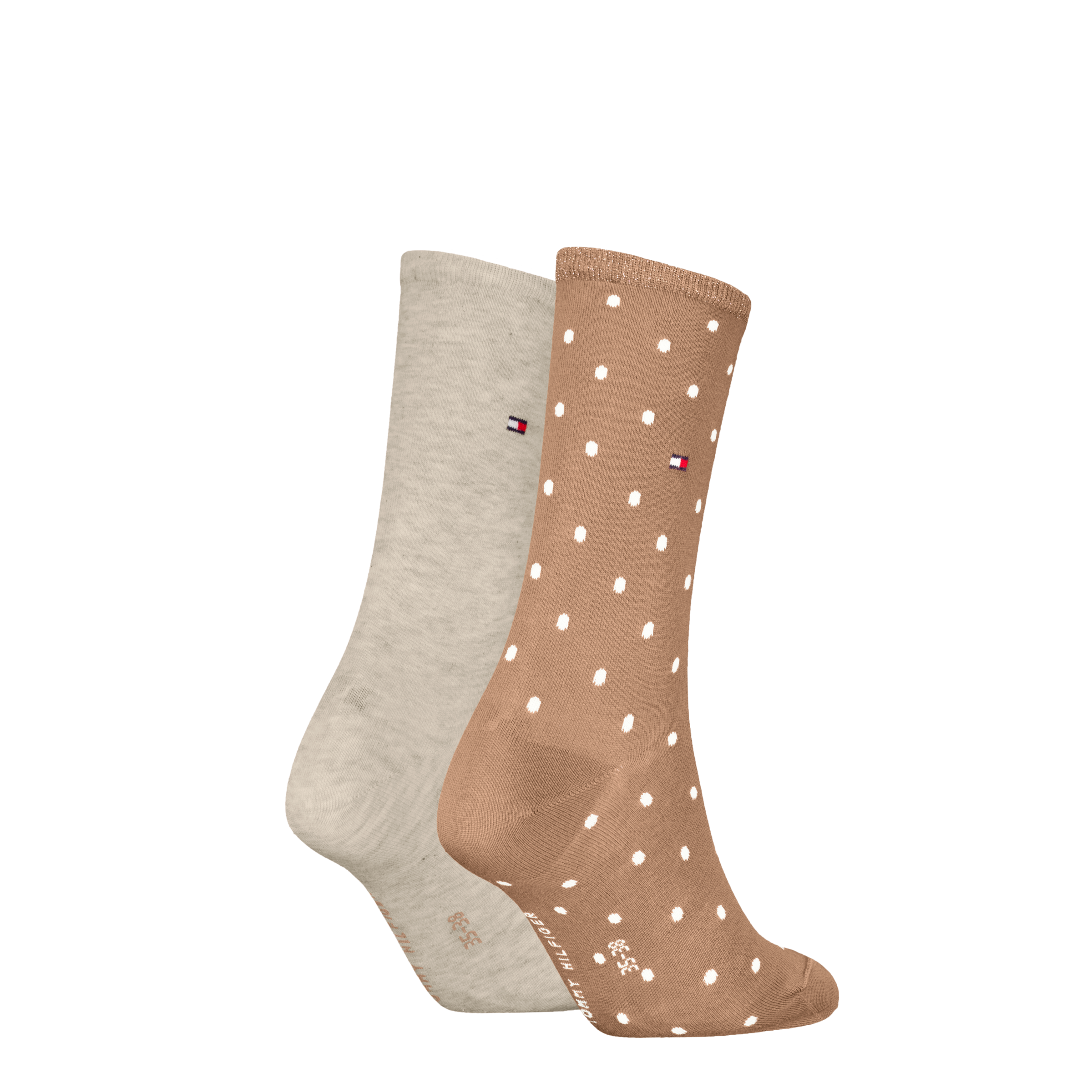 Tommy Hilfiger Socken »TH WOMEN SOCK DOT«, (2 Paar), mit feinem Rippenbündchen und Logostickerei