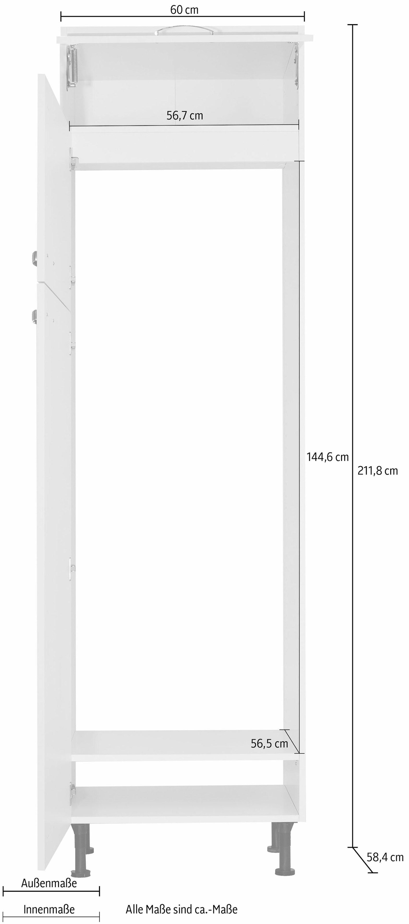KOCHSTATION Kühlumbauschrank »KS-Cara« für Kühl-/Gefrierkombination