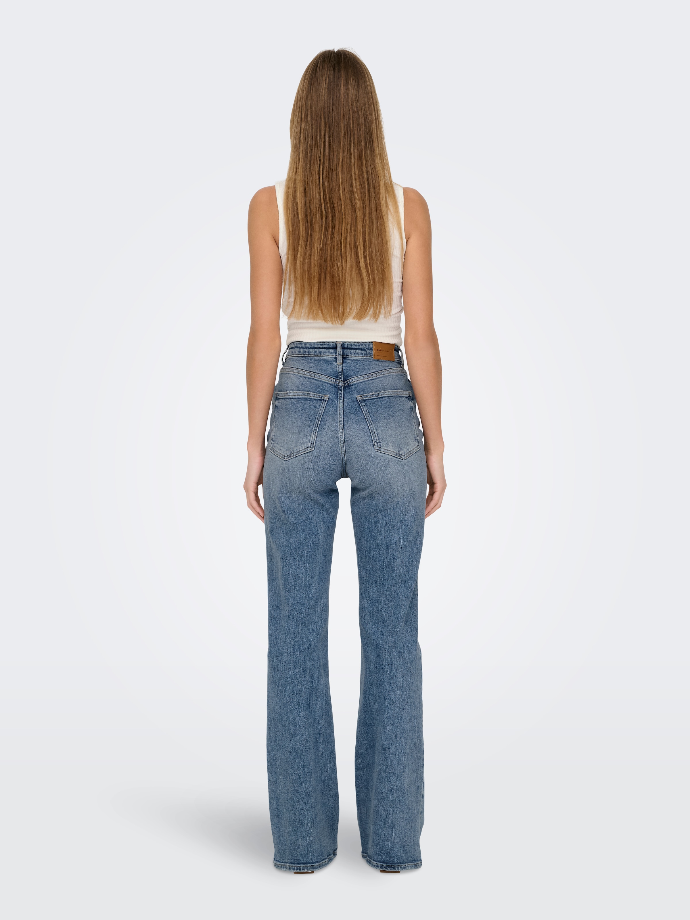 ONLY Bootcut-Jeans »ONLJUICY HW FLARED DNM DOT023 NOOS« Baumwollmischung, bootcut fit, high waist