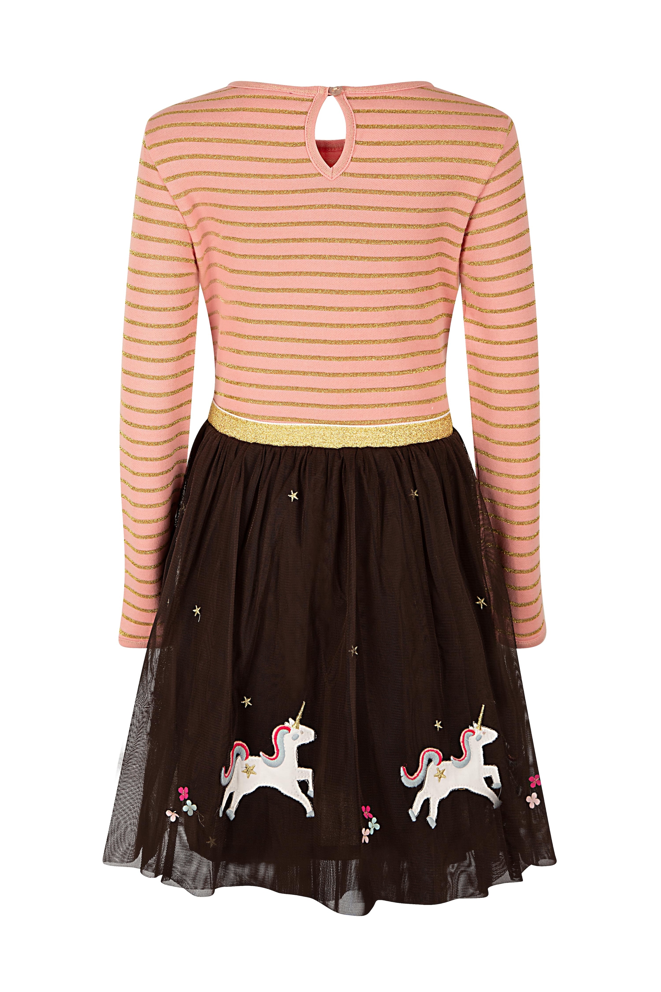 happy girls Midikleid, mit hochwertigen Einhorn-Applikationen am Saum