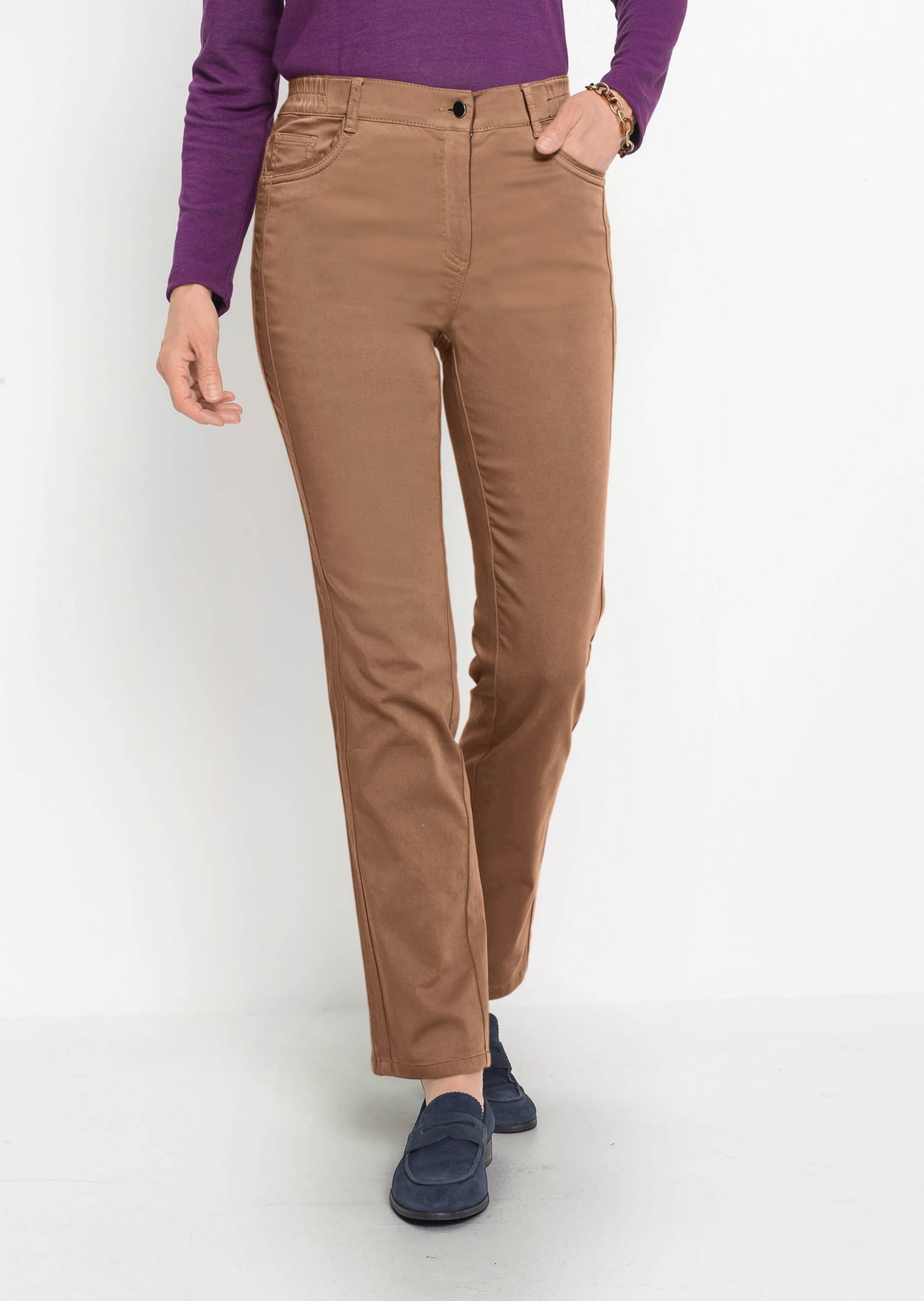 GOLDNER 2-in-1-Hose »Hose Carla in jeanstypischer Form und trendstarker Farbe«  Ohne