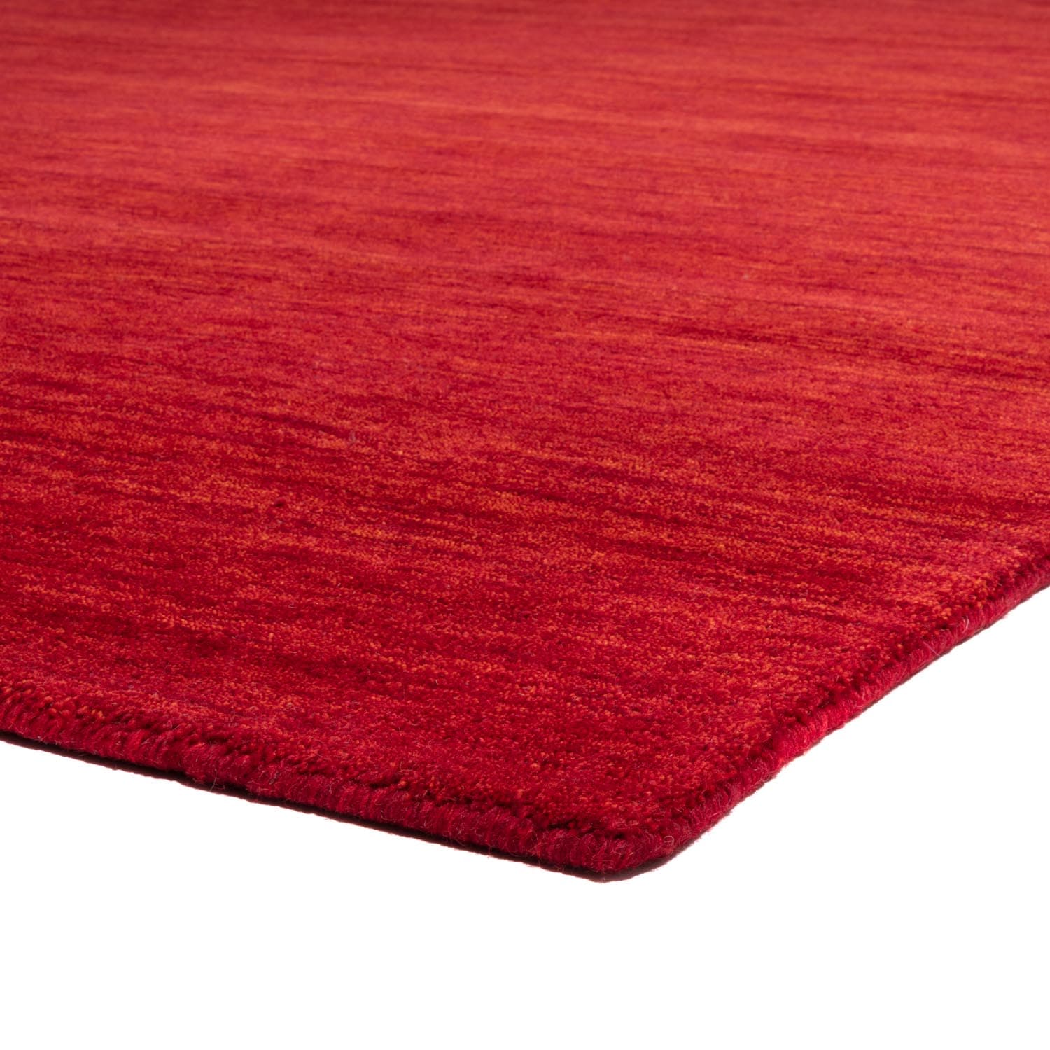 morgenland Wollteppich »Uni - Gabbeh Teppich - Softy«, rund, 1,6 mm Höhe, Gabbeh Optik, Uni Farben, reine Wolle, sehr weicher Flor, Wohnzimmer