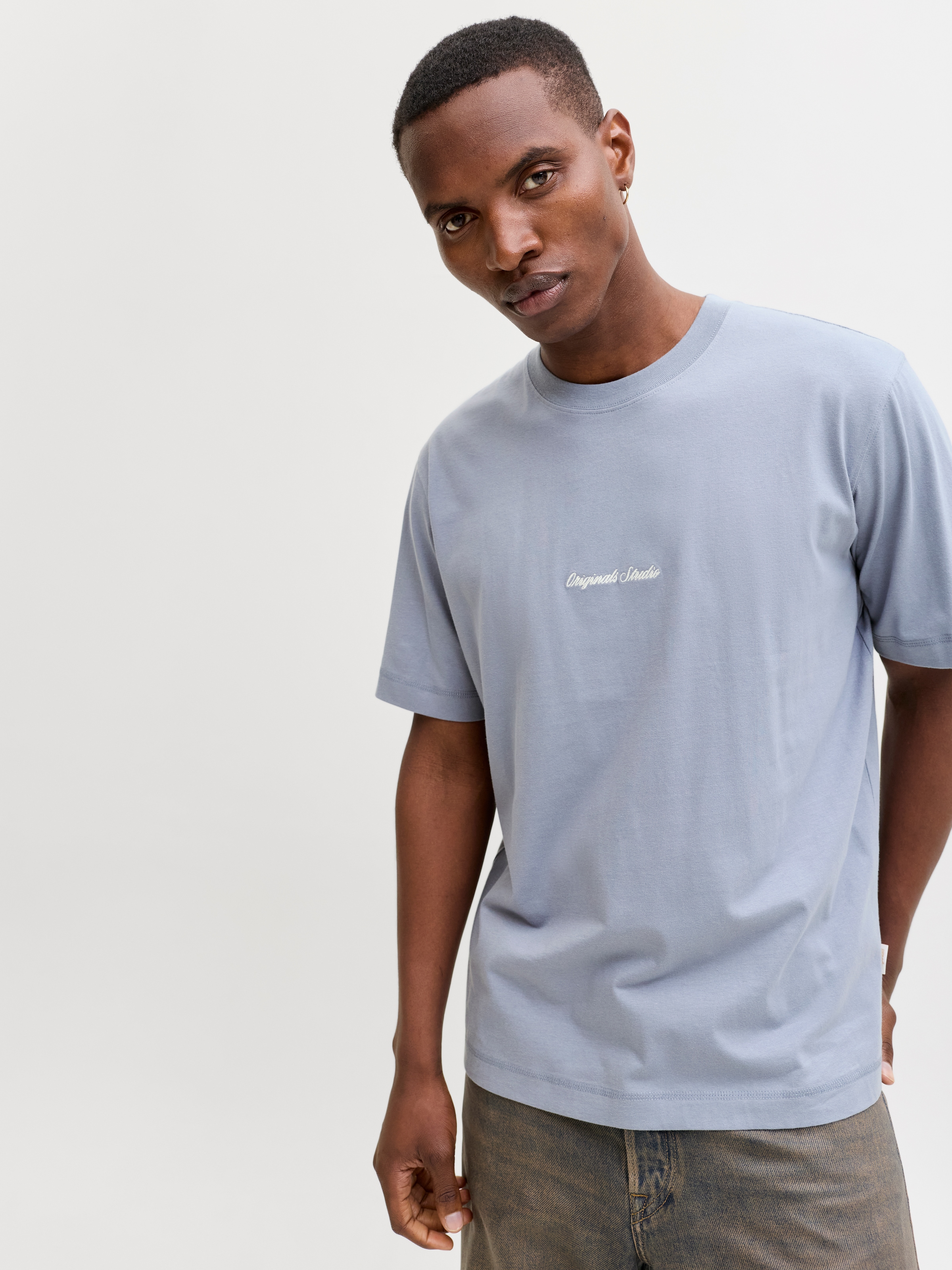 Jack & Jones Kurzarmshirt »JORNORREBRO EMB TEE SS CREW NECK NOOS« mit Logo Print