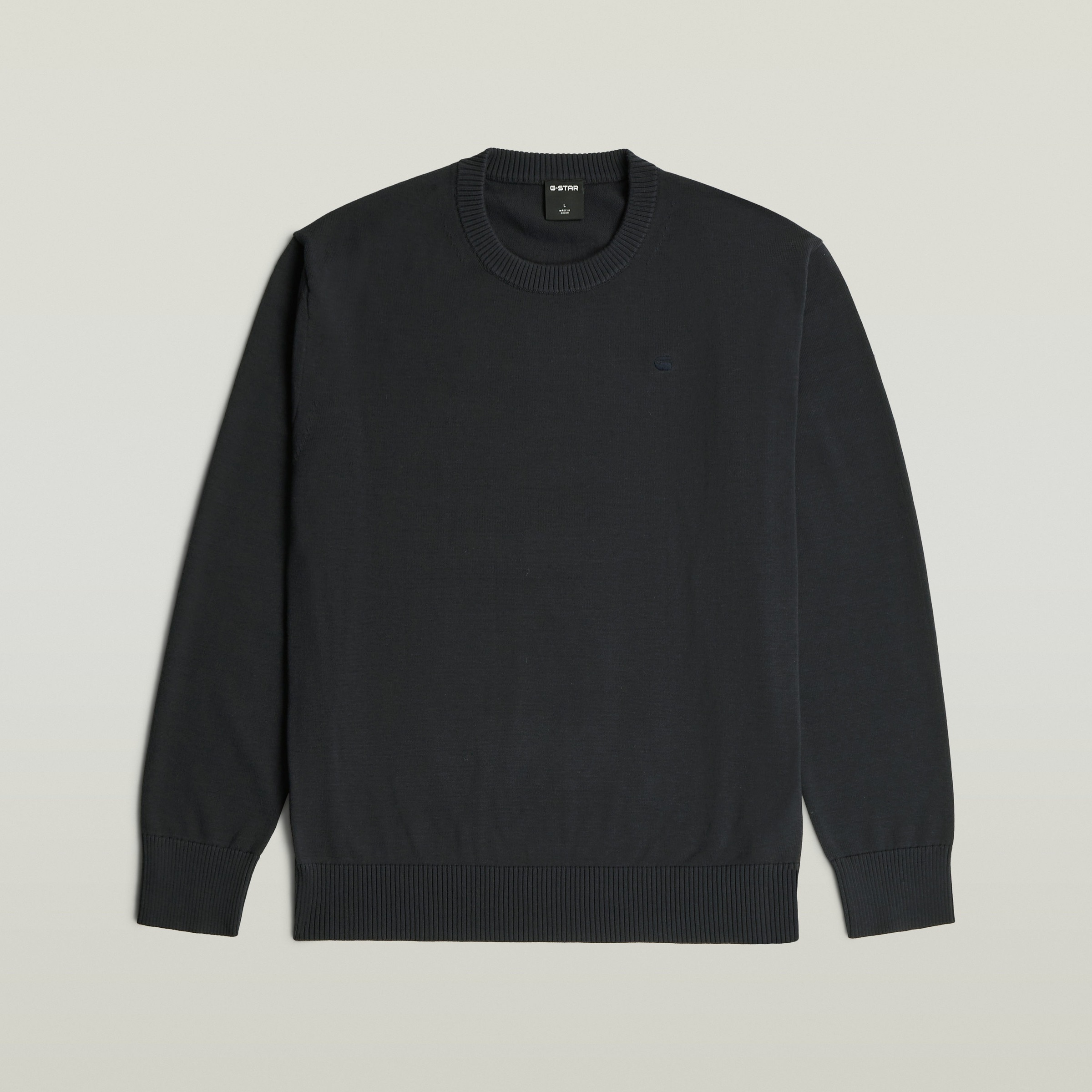 G-STAR Strickpullover »Core refined r knit« mit gerippten Abschlüssen, Baumwollmix