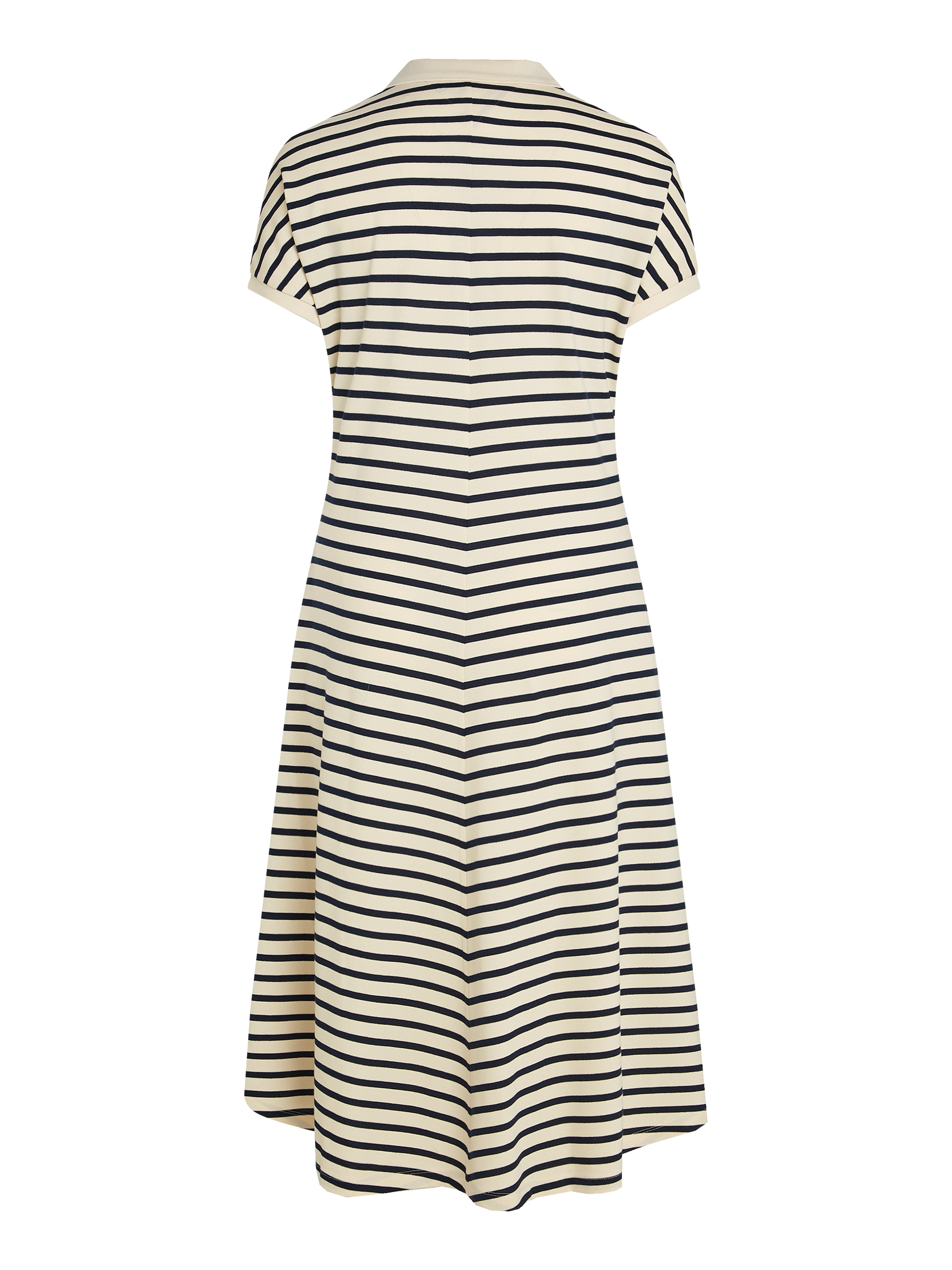 Tommy Hilfiger Curve Midikleid »CRV LYOCELL OPEN-NK MIDI DRESS«, in Großen Größen, Logostickerei, V-Ausschnitt